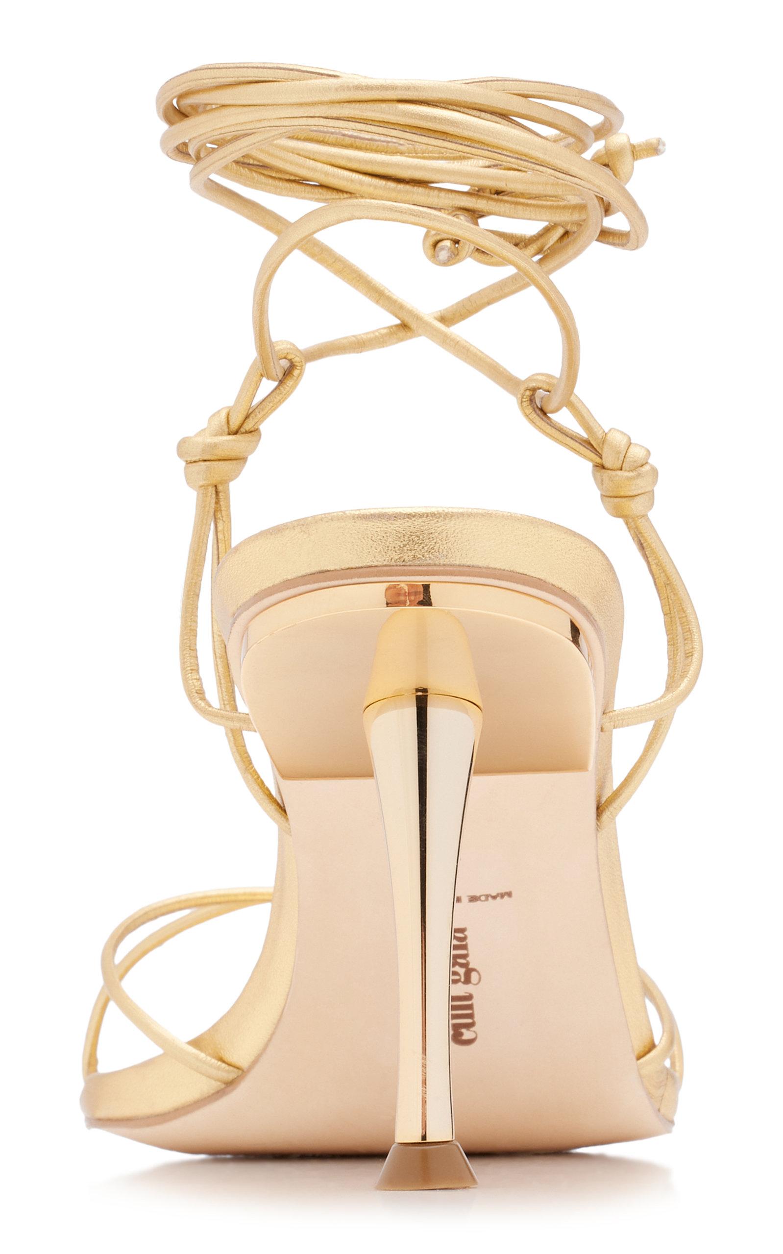 Cult Gaia Sanam Sandals in Metallic | Lyst