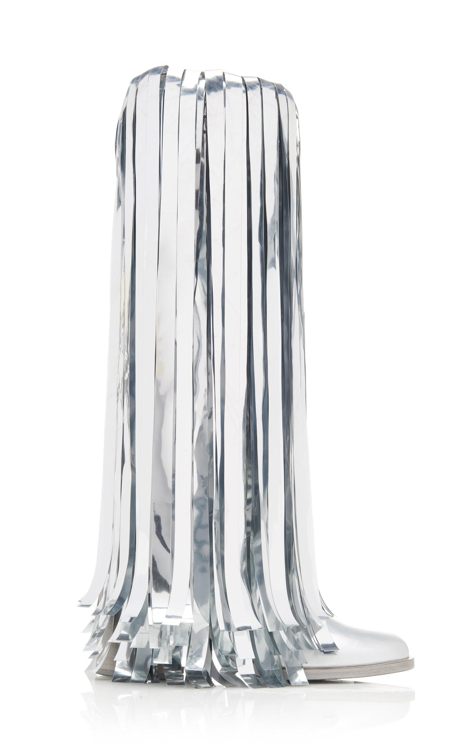 off white fringe boots