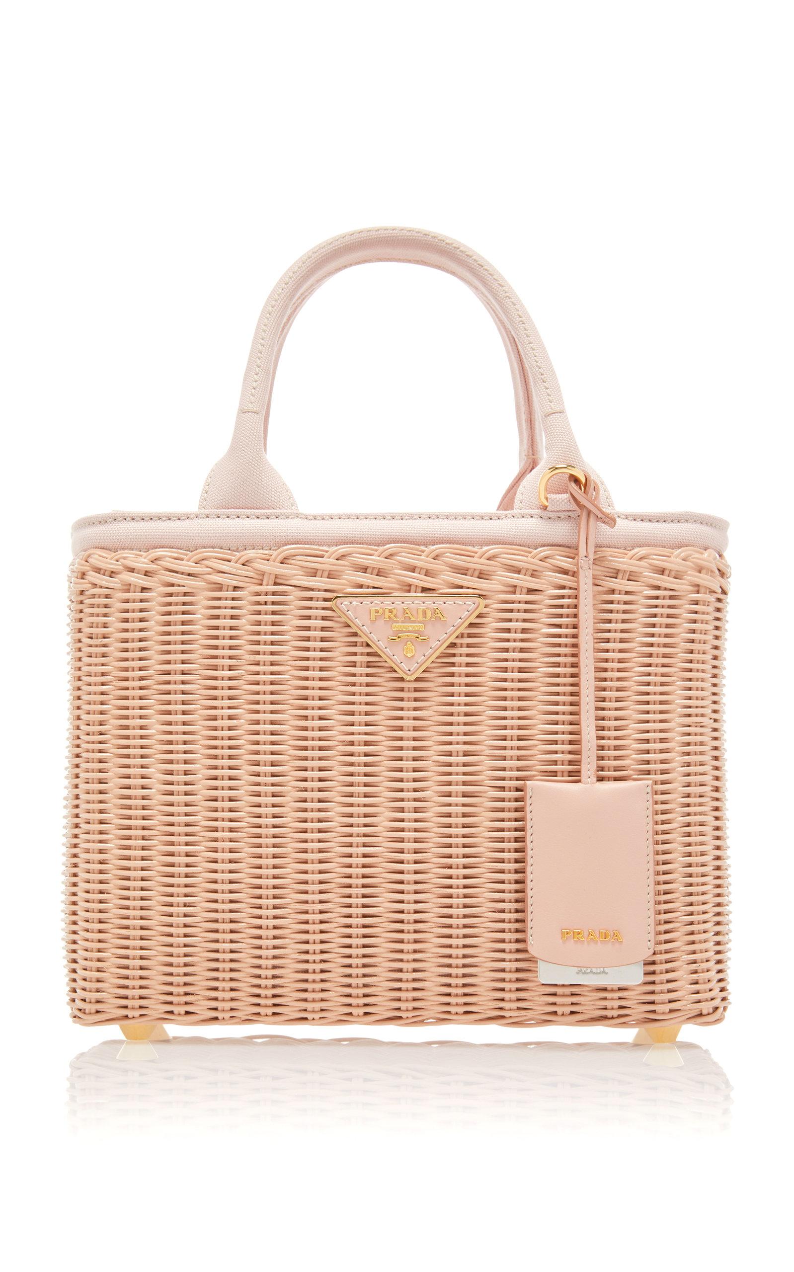 prada woven tote