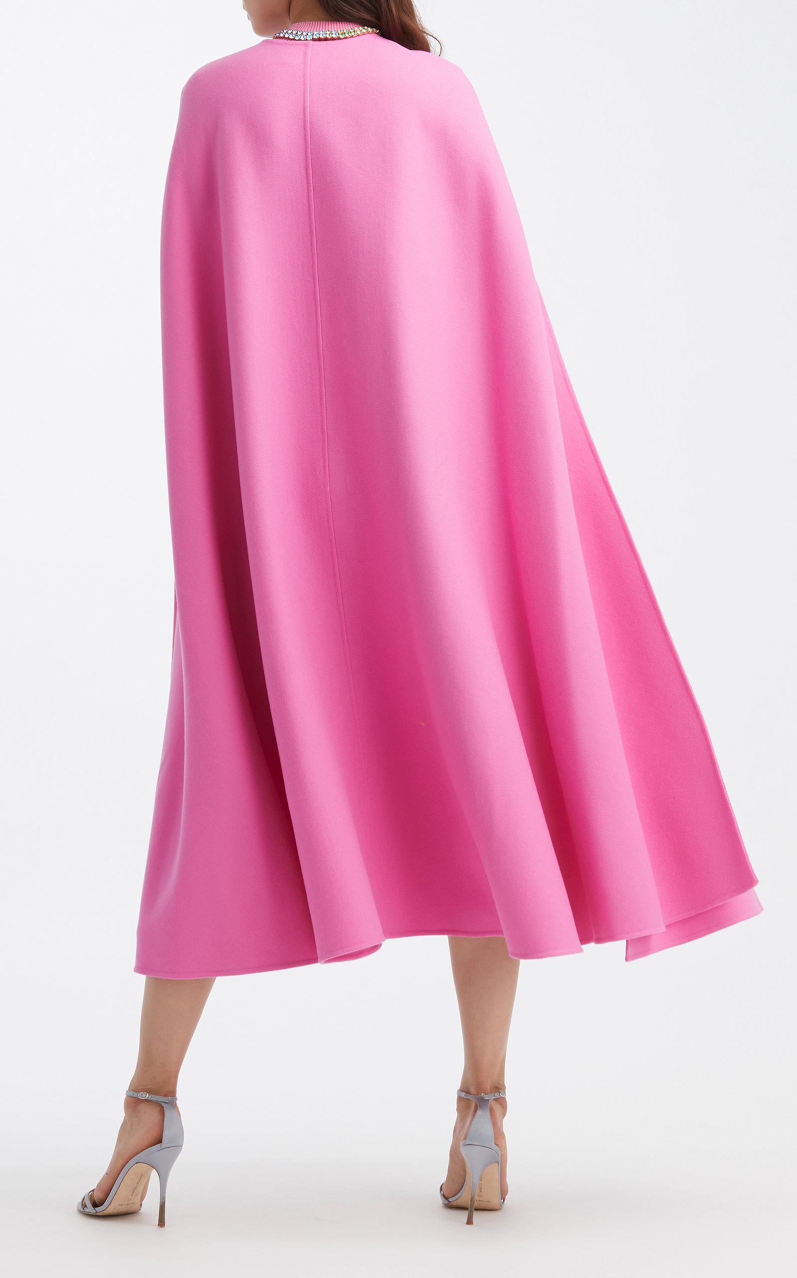 pink wool cape