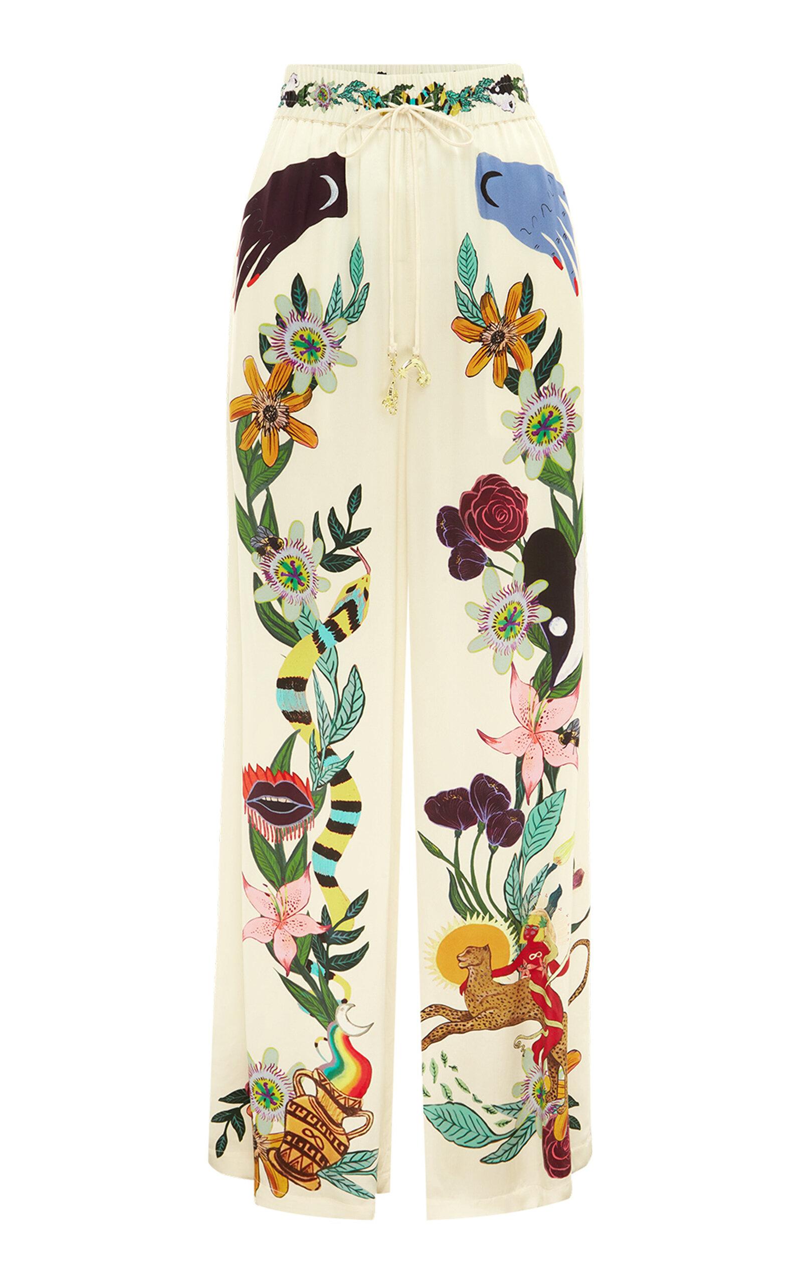 Printed silk Pants