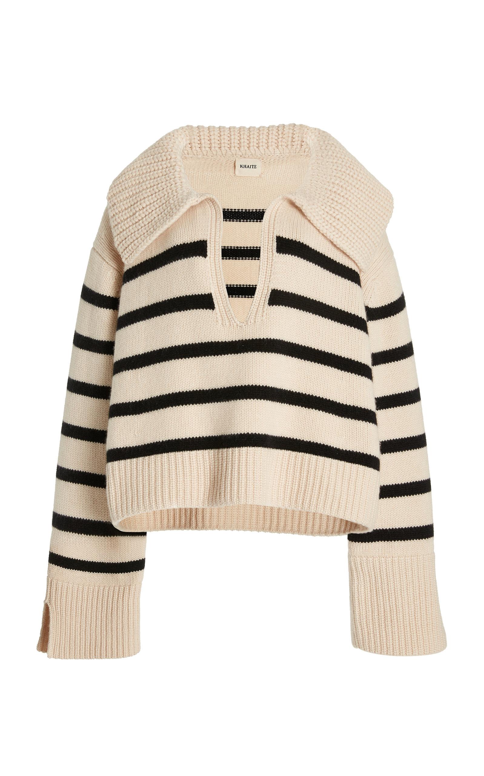 Khaite Evi Striped Cashmere Sweater | Lyst Canada