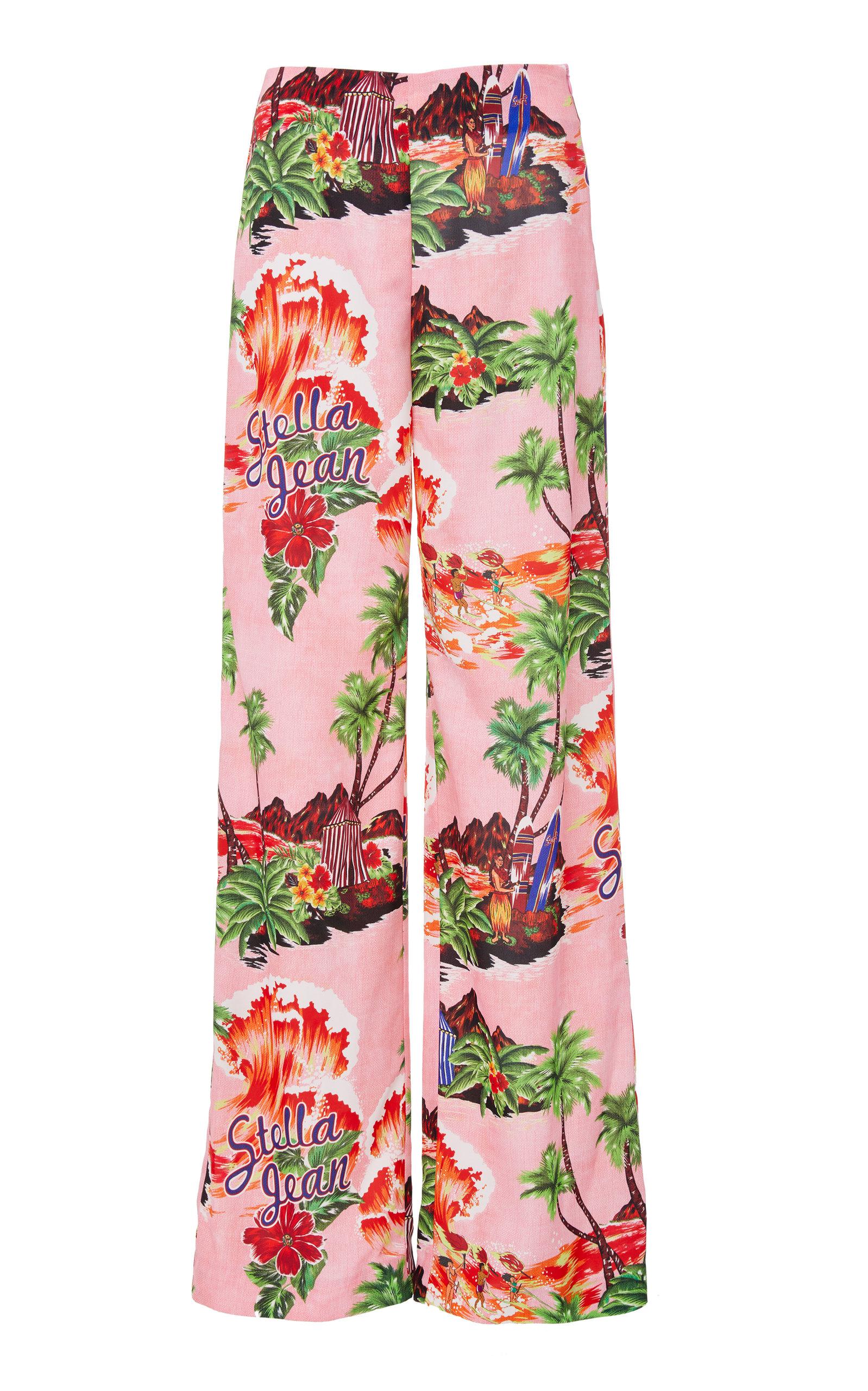 Stella Jean Wide Leg Hawaiian Pants in Pink Lyst