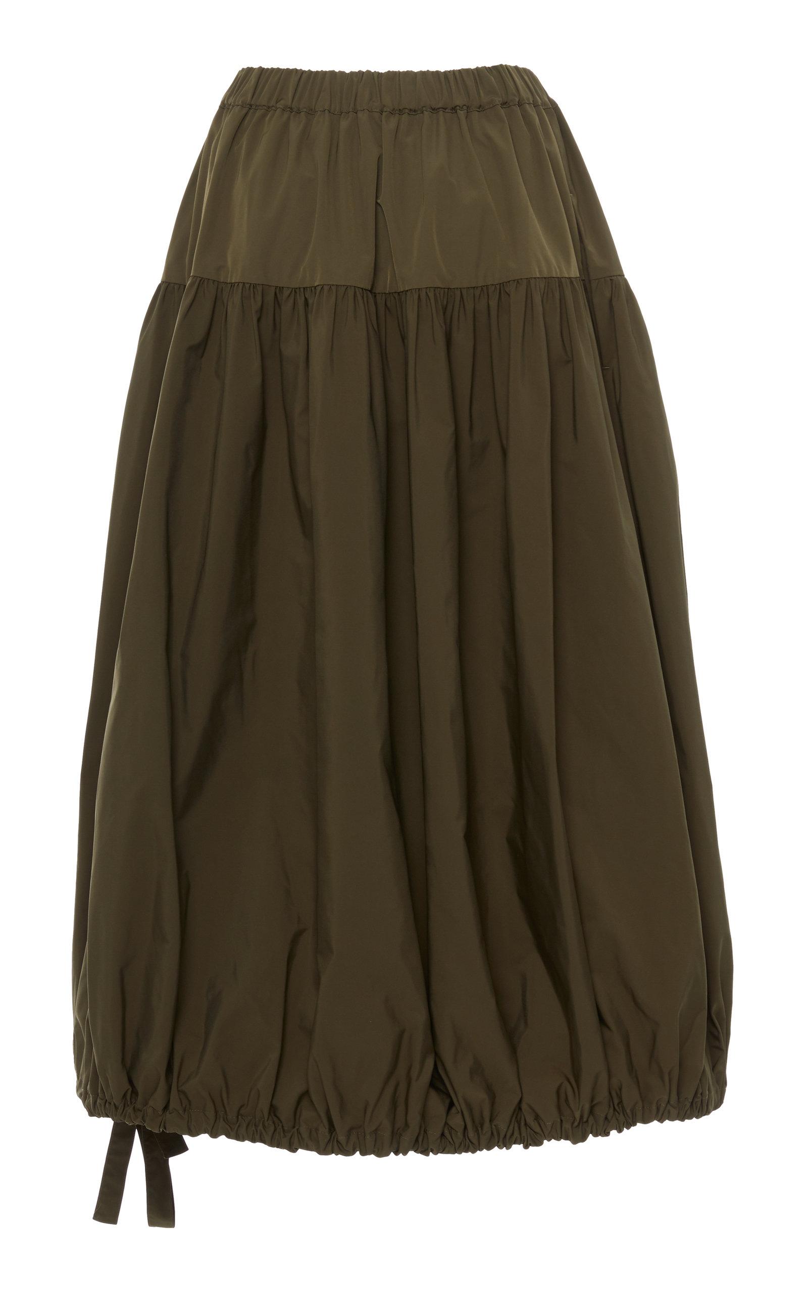 Co. Drawstringhem Taffeta Bubble Skirt in Green Lyst