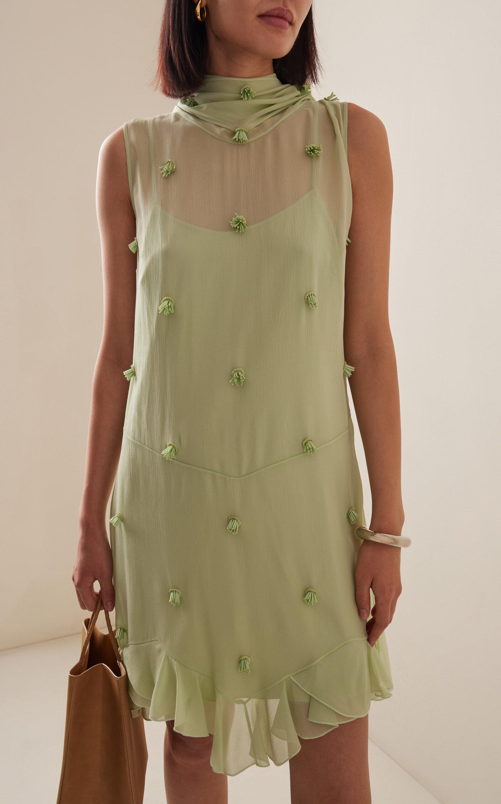 stella mccartney dress green Long-sleeved Dress