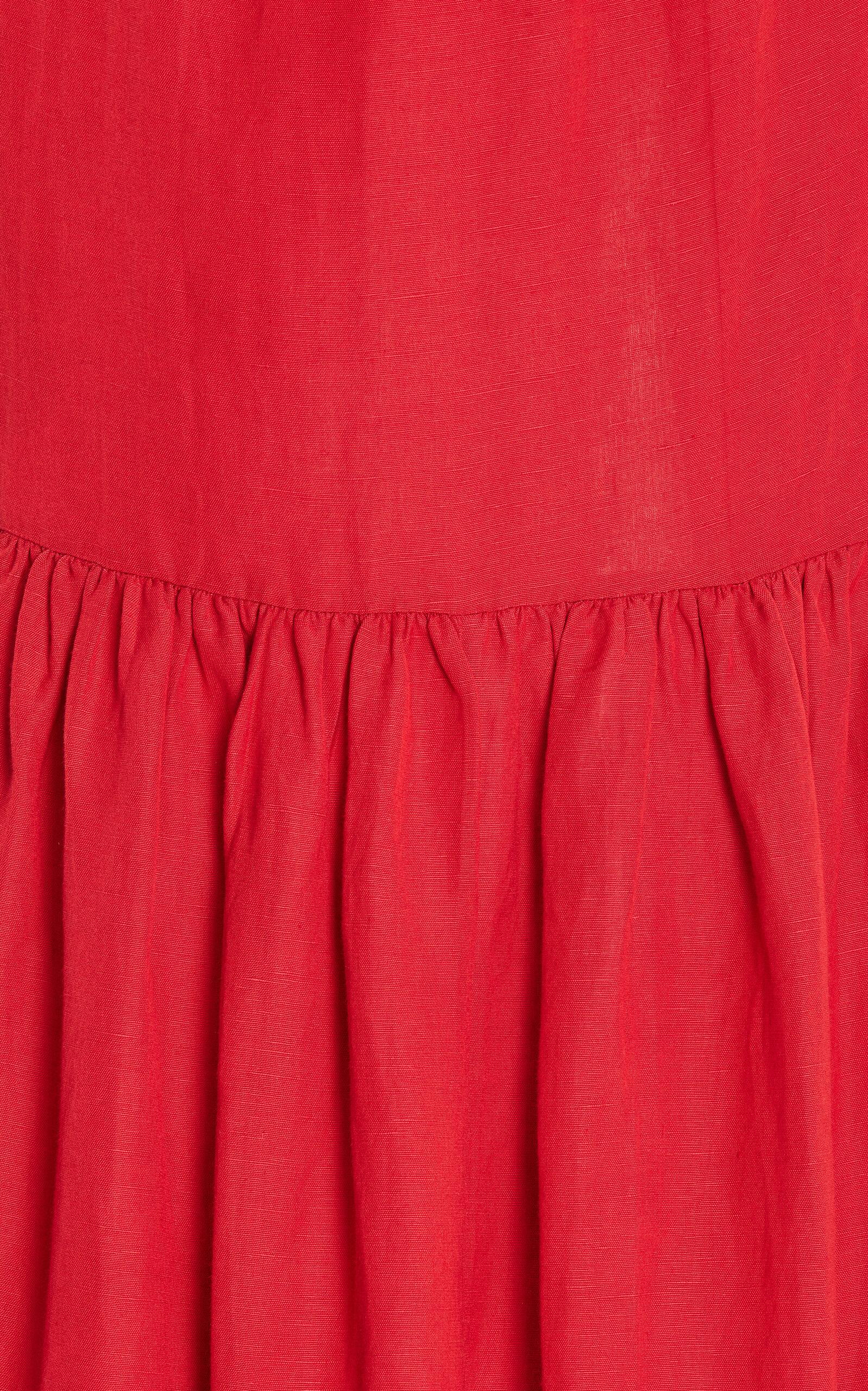 posse elise tiered linen blend maxi dress Posse Elise Tiered Linen-blend Maxi Dress