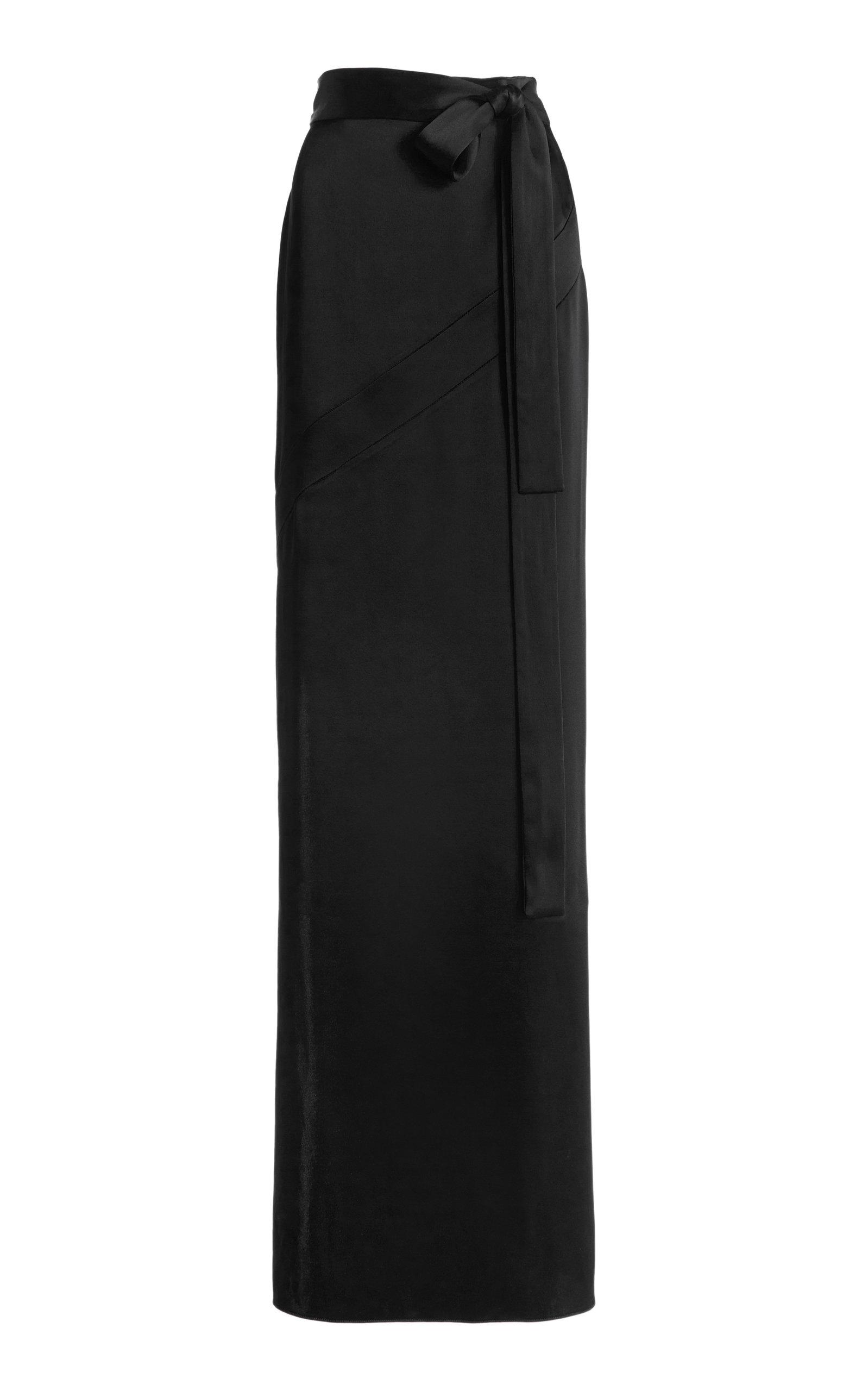 Tom Ford Double-faced Satin Maxi Skirt in Black | Lyst