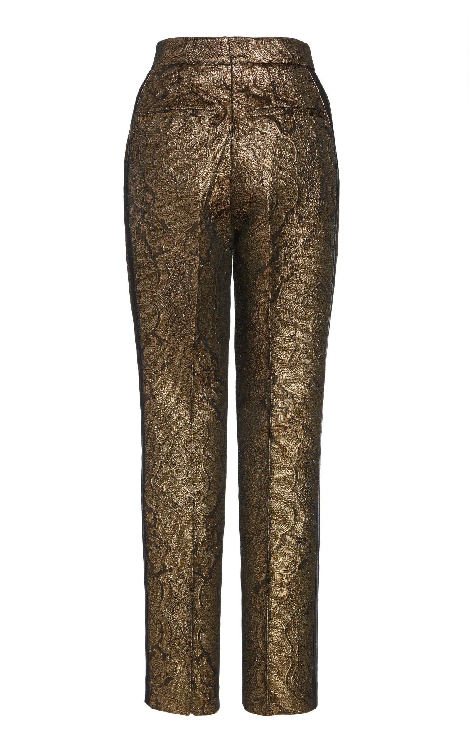 Etro Synthetic Paisley Brocade Straight-leg Pants in White - Lyst