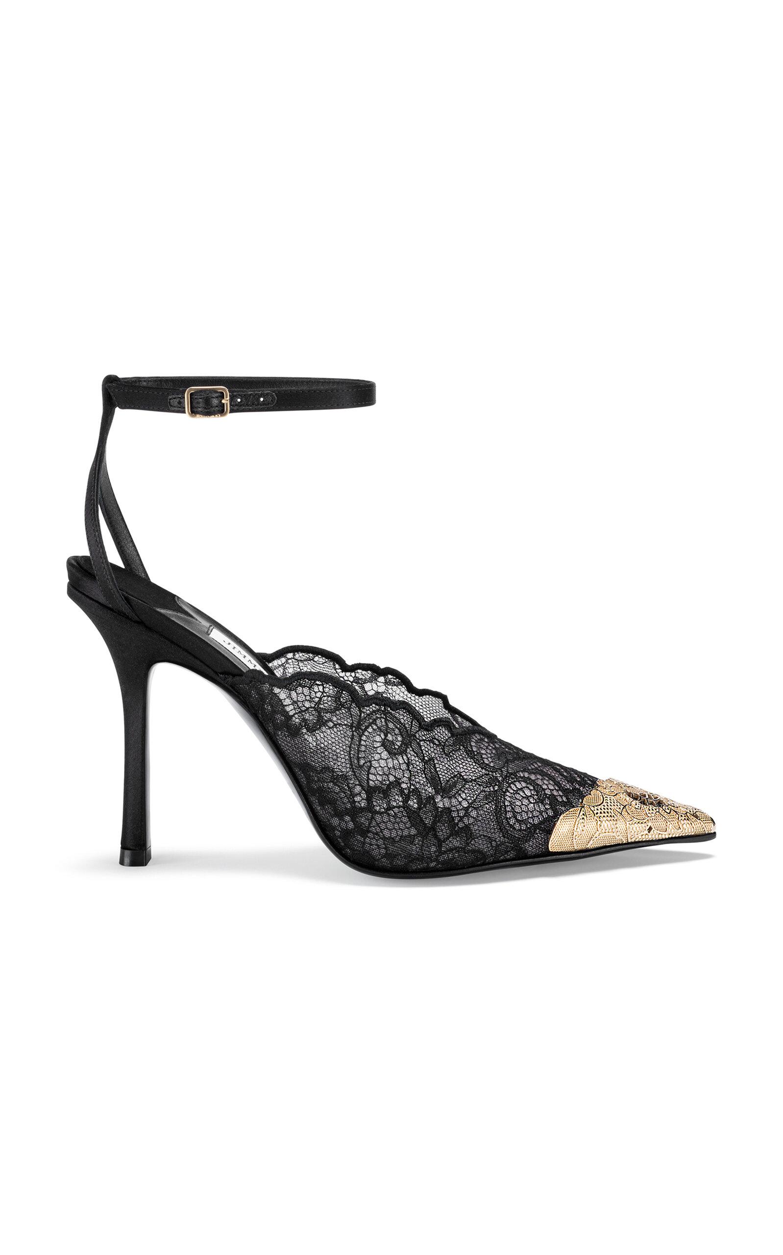 Jimmy Choo Faiz Lace Pumps in Black | Lyst UK