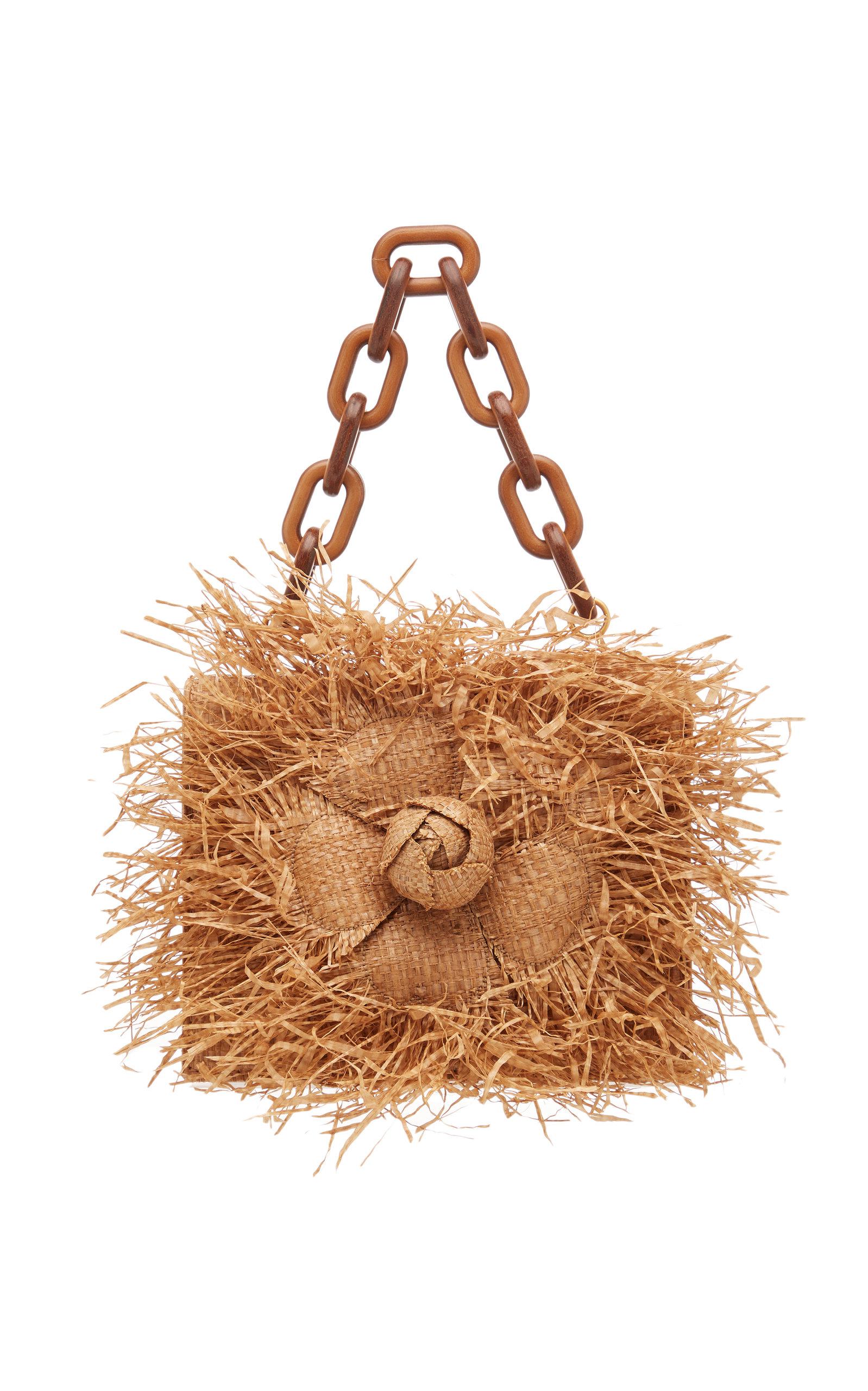 Oscar de la renta best sale straw bag