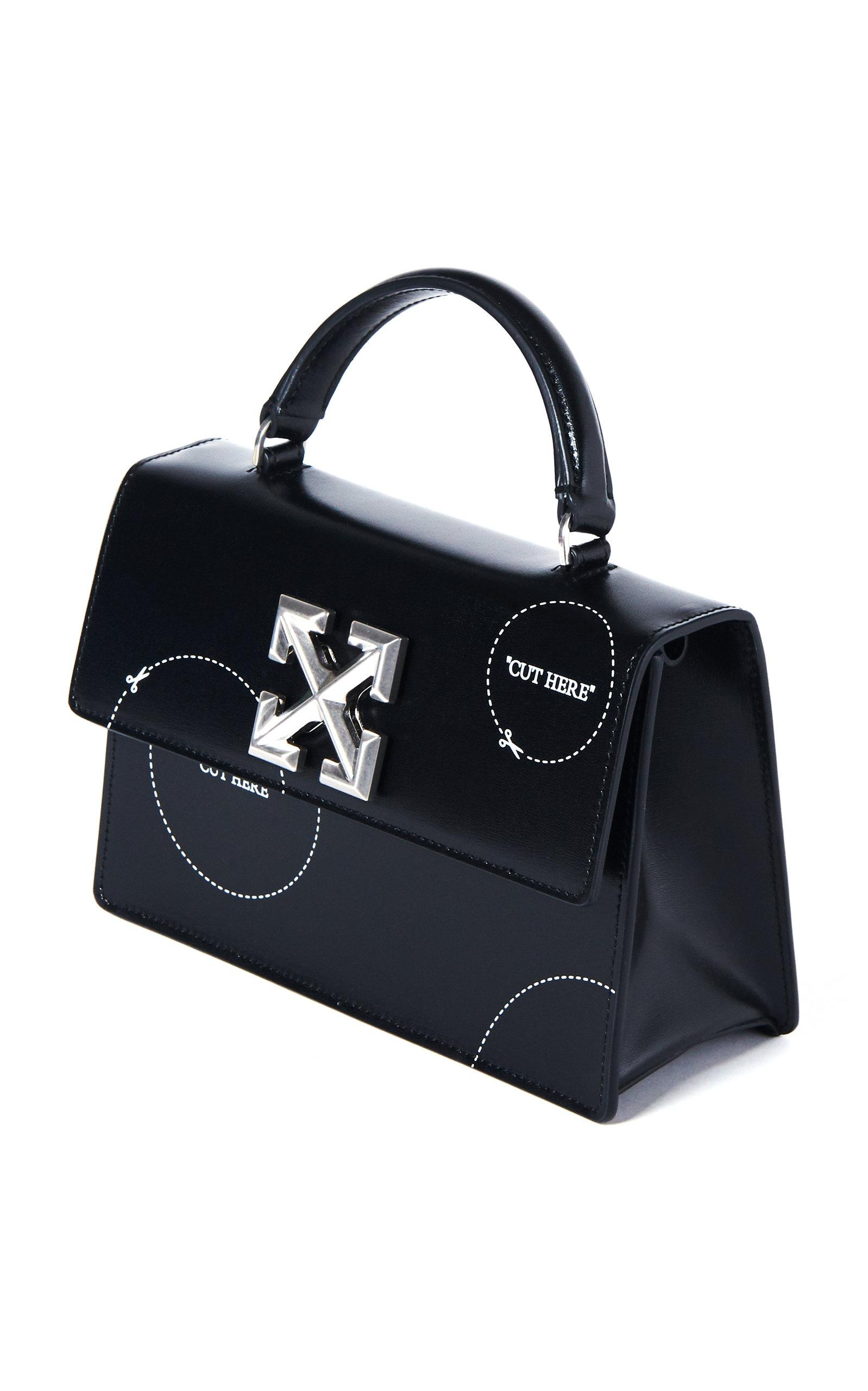 Jitney 1.4 leather handbag Off-White Black in Leather - 34362312