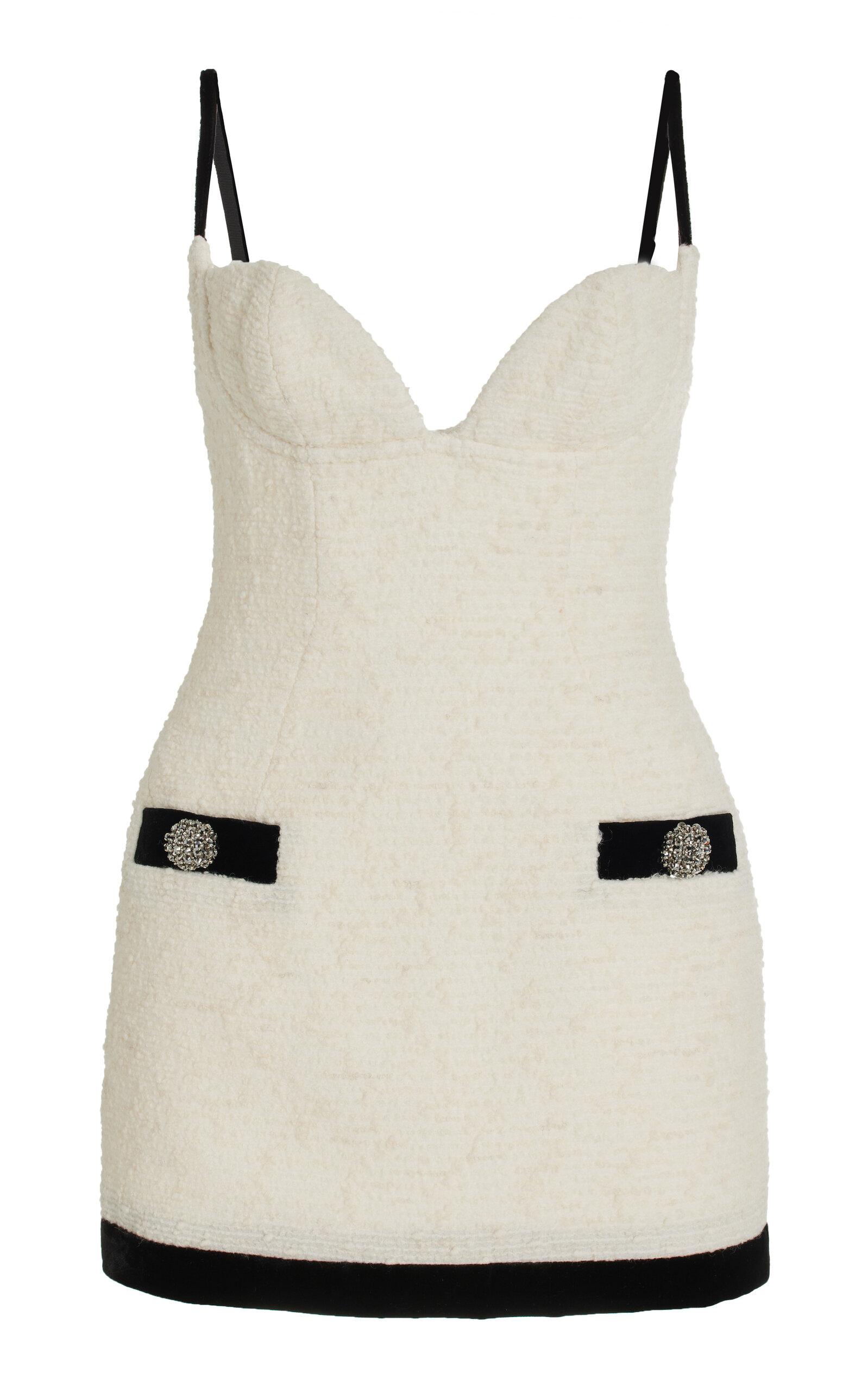 Crystal Heart Crepe Mini Dress