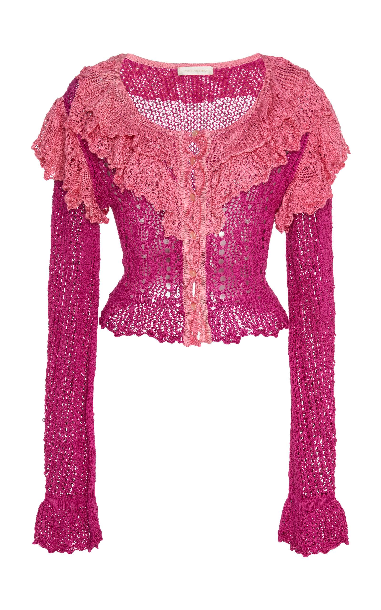 raspberry cardigan