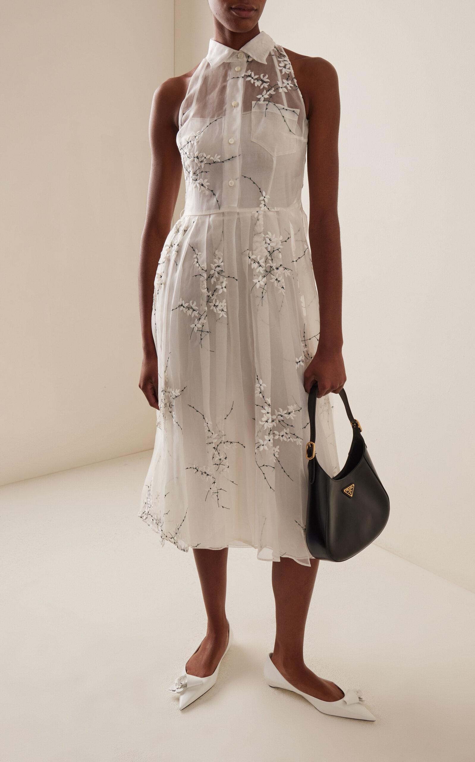 ワンピース PRADA Printed Silk Shirt Dress Prada Printed Midi Dress — UFO No More