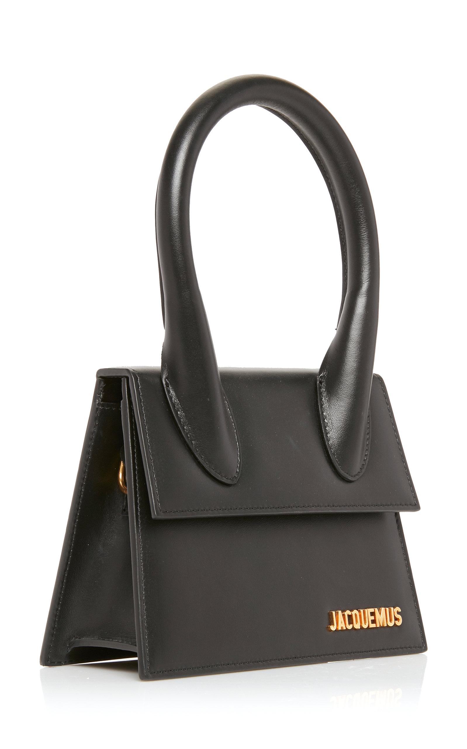 Jacquemus Le Chiquito Moyen Leather Top Handle Bag in Black - Lyst