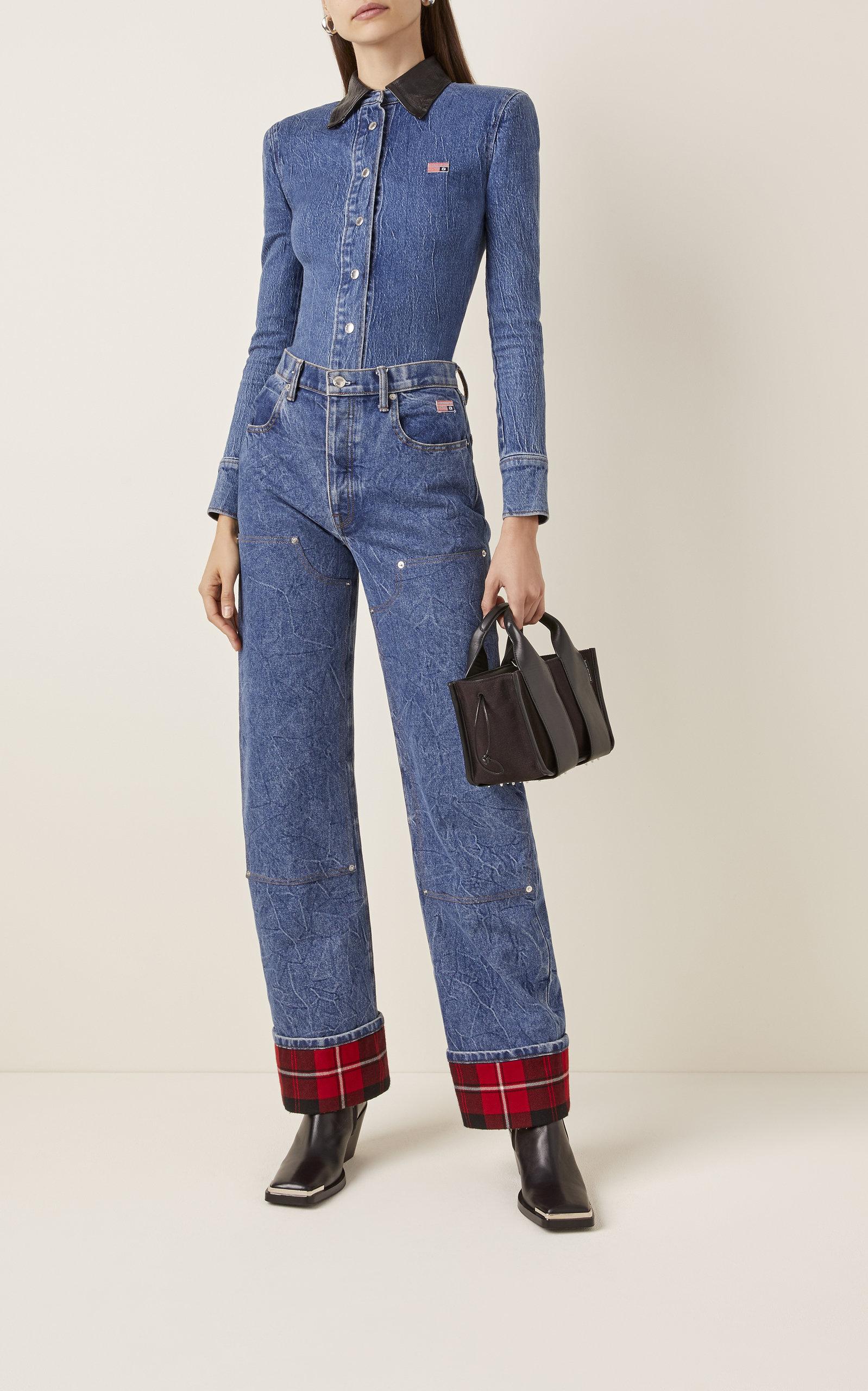 Jeans with hotsell plaid cuffs