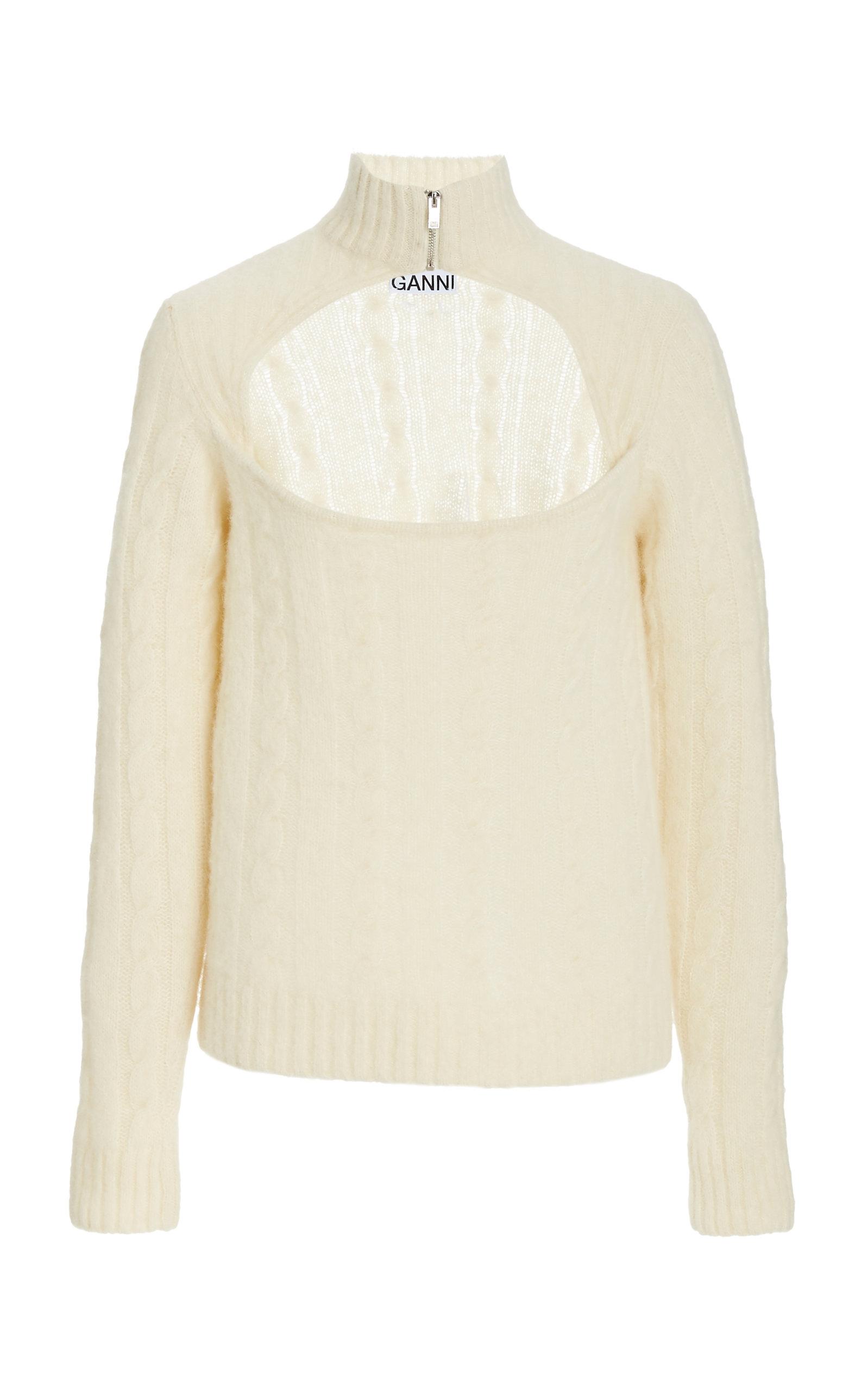 ganni alpaca knit blouse