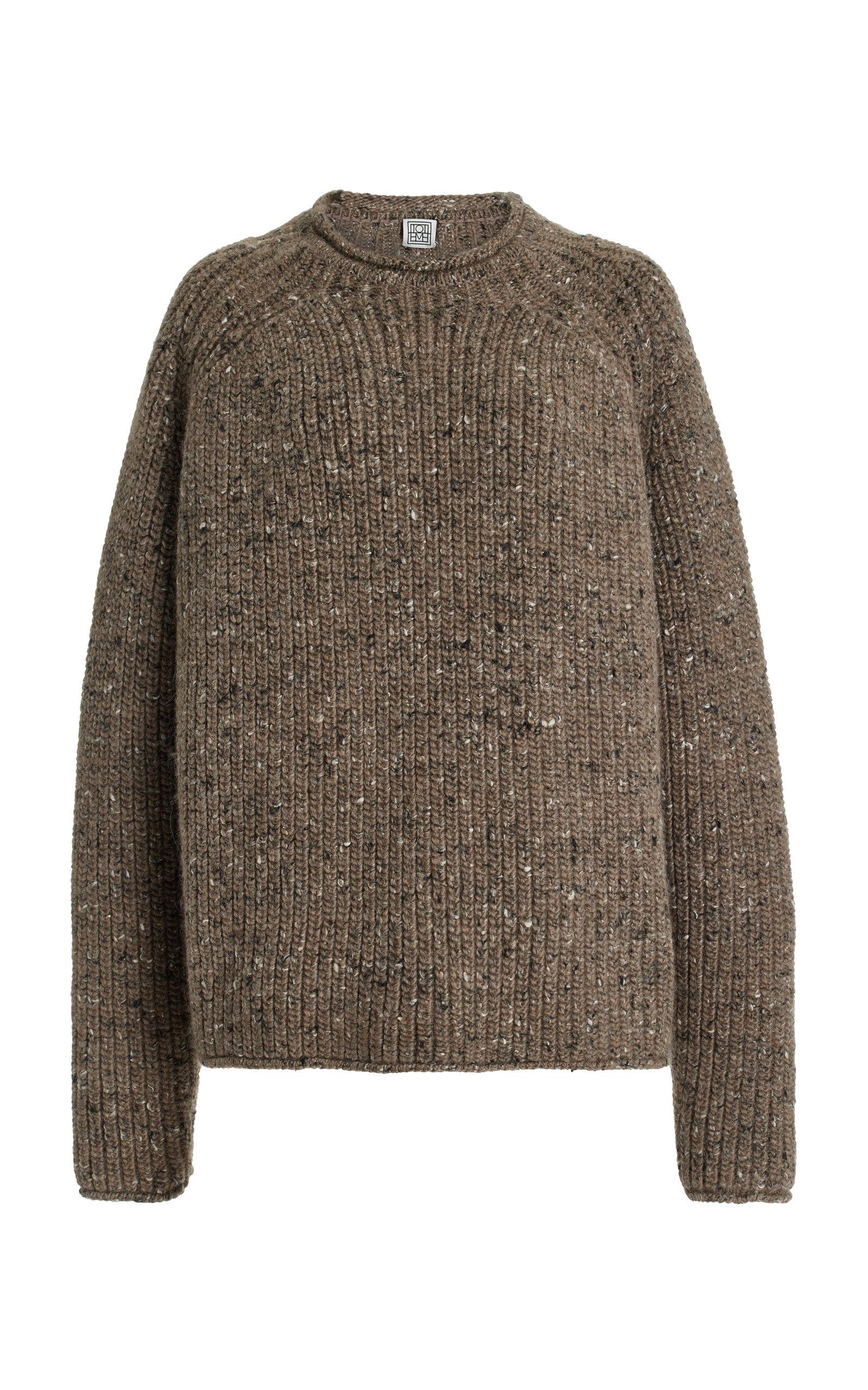 Totême Boxy Wool-blend Sweater in Brown | Lyst UK