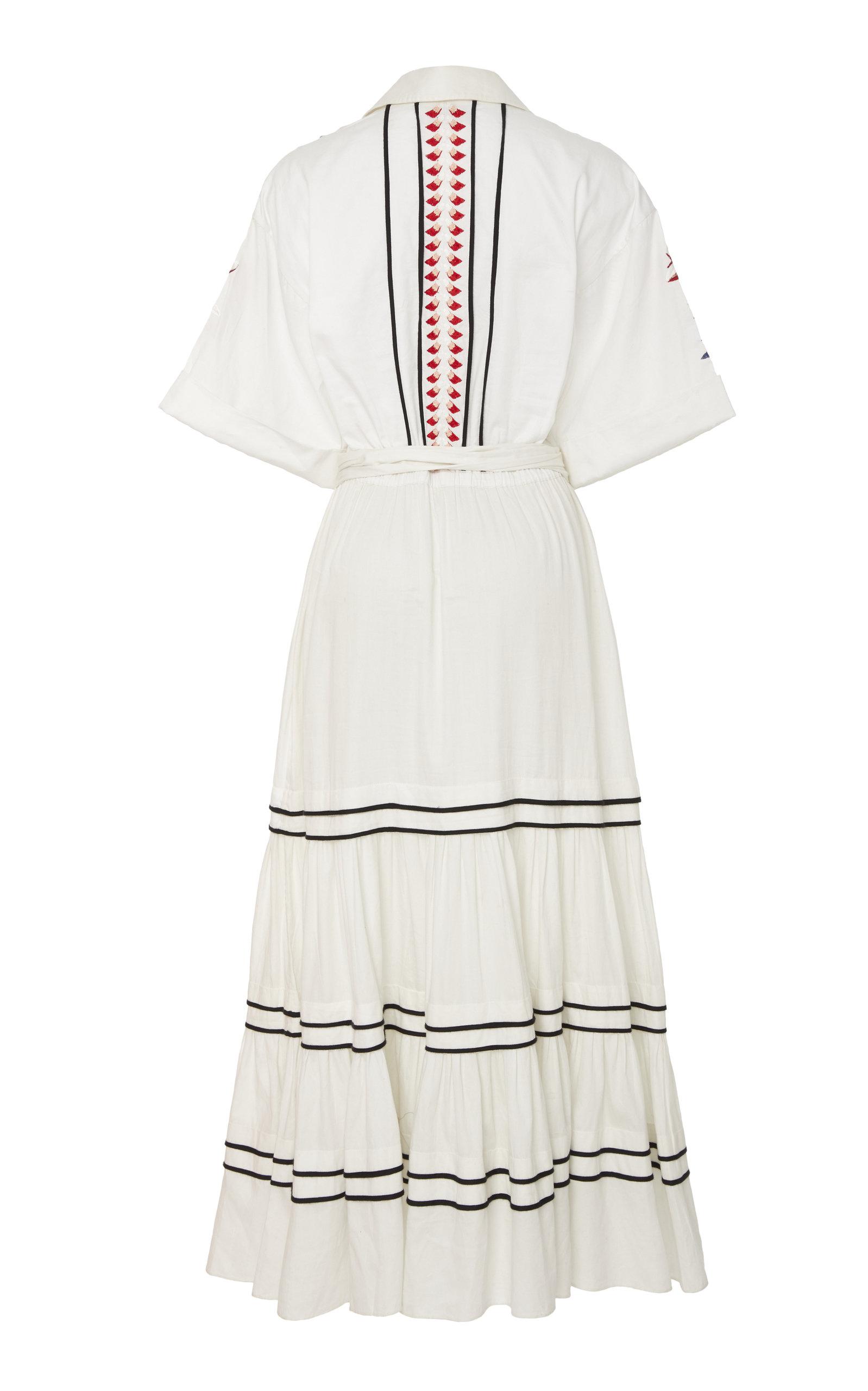 Lyst - Temperley London Cherry Blossom Cotton Dress in White