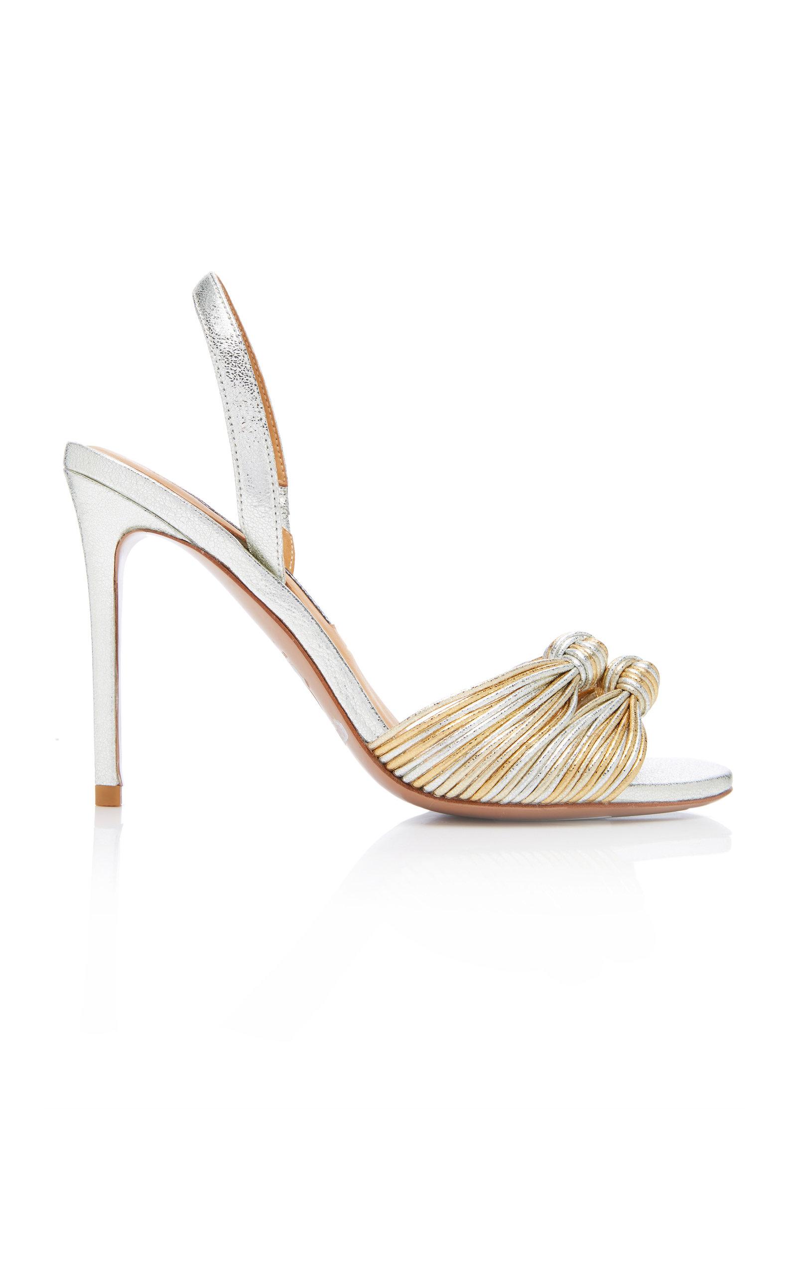 Veronica beard alessia metallic knot sandals clearance