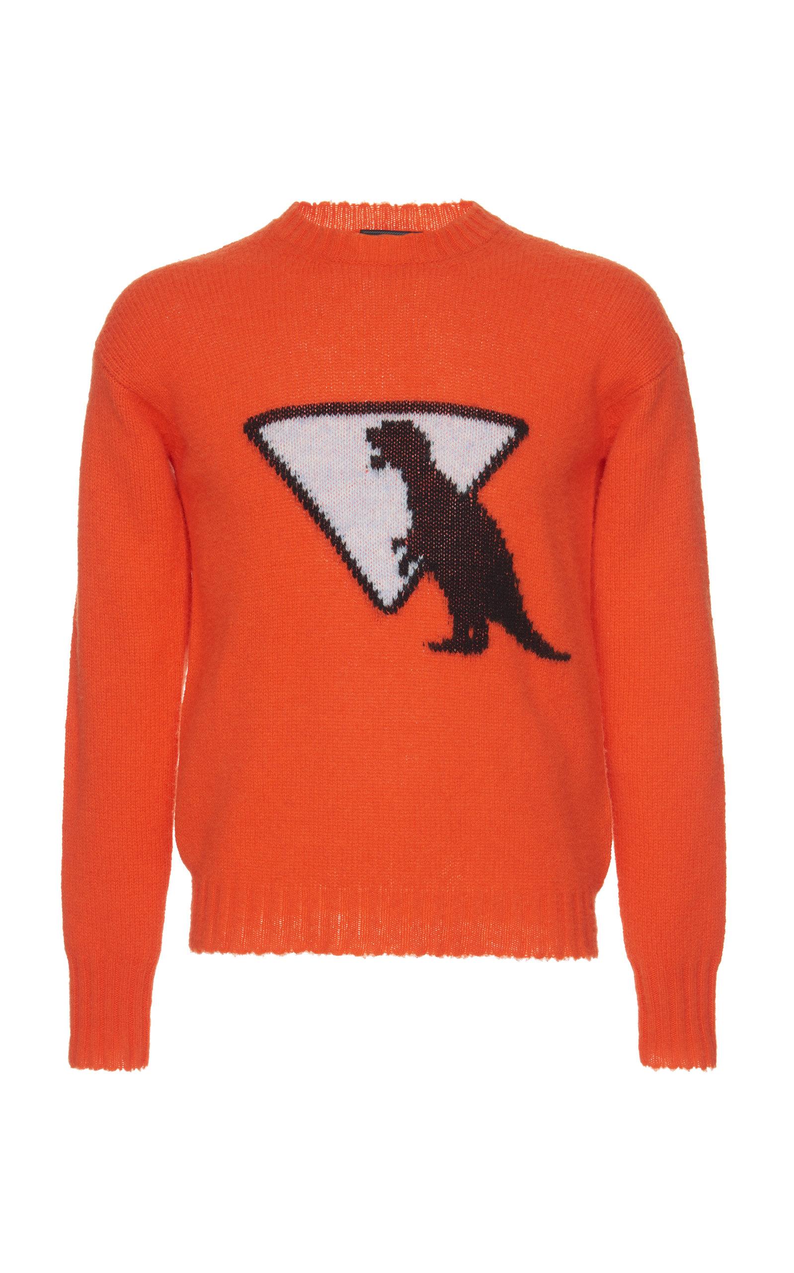 Prada Intarsia-knit Wool Sweater in Yellow & Orange (Orange) for Men - Save 29% - Lyst