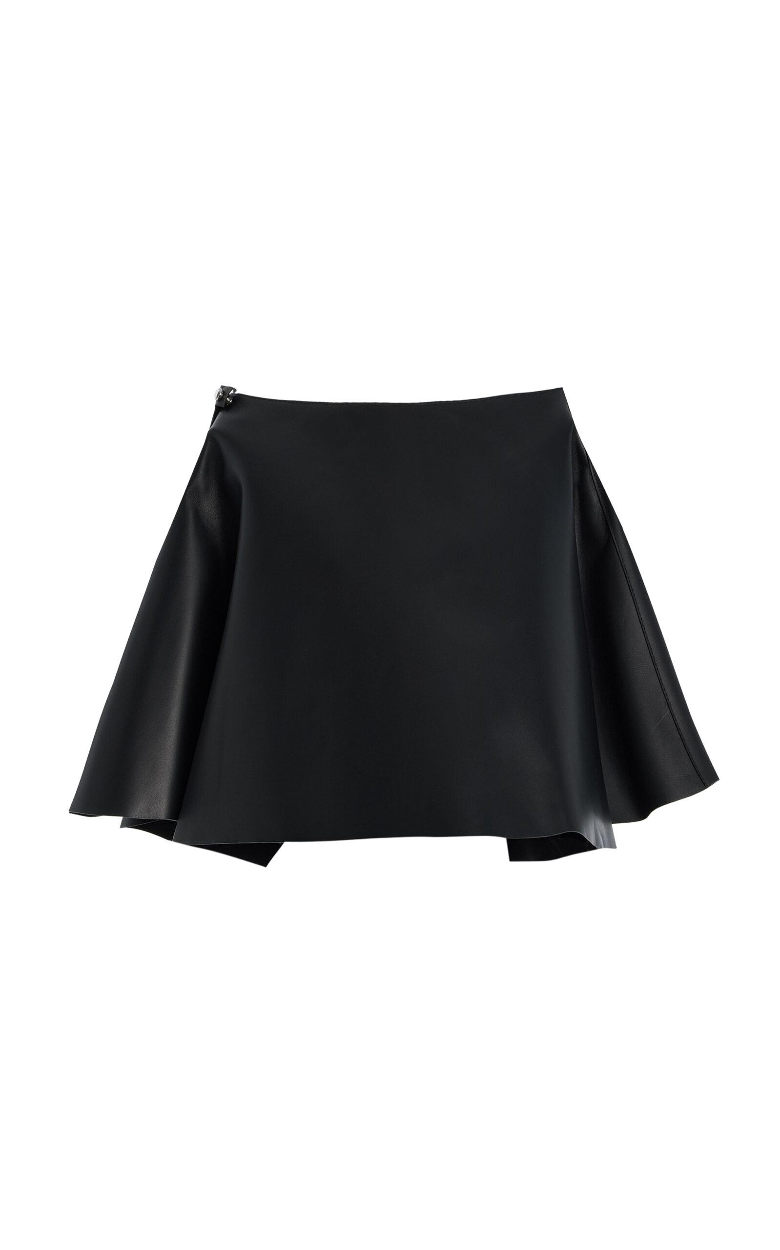 【J W ANDERSON】Circle Leather Skirt Black Circle leather miniskirt in black - JW Anderson | Mytheresa