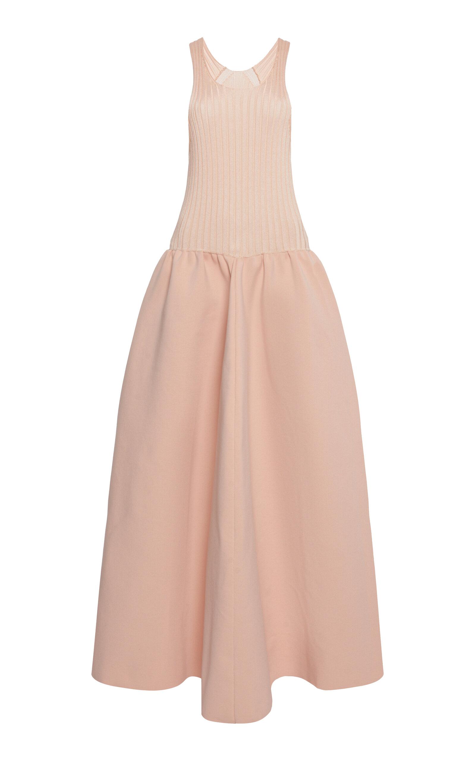 Jil Sander Sleeveless Ribbed-knit Maxi Dress in Pink | Lyst UK