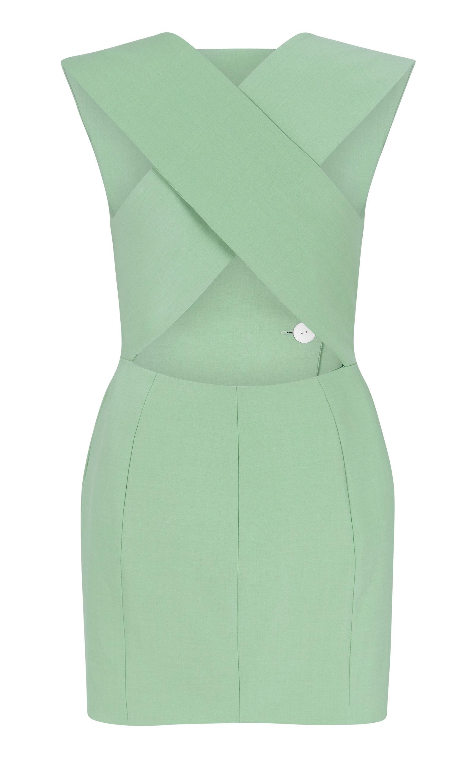 Camilla and marc one shoulder green mini dress Clearance