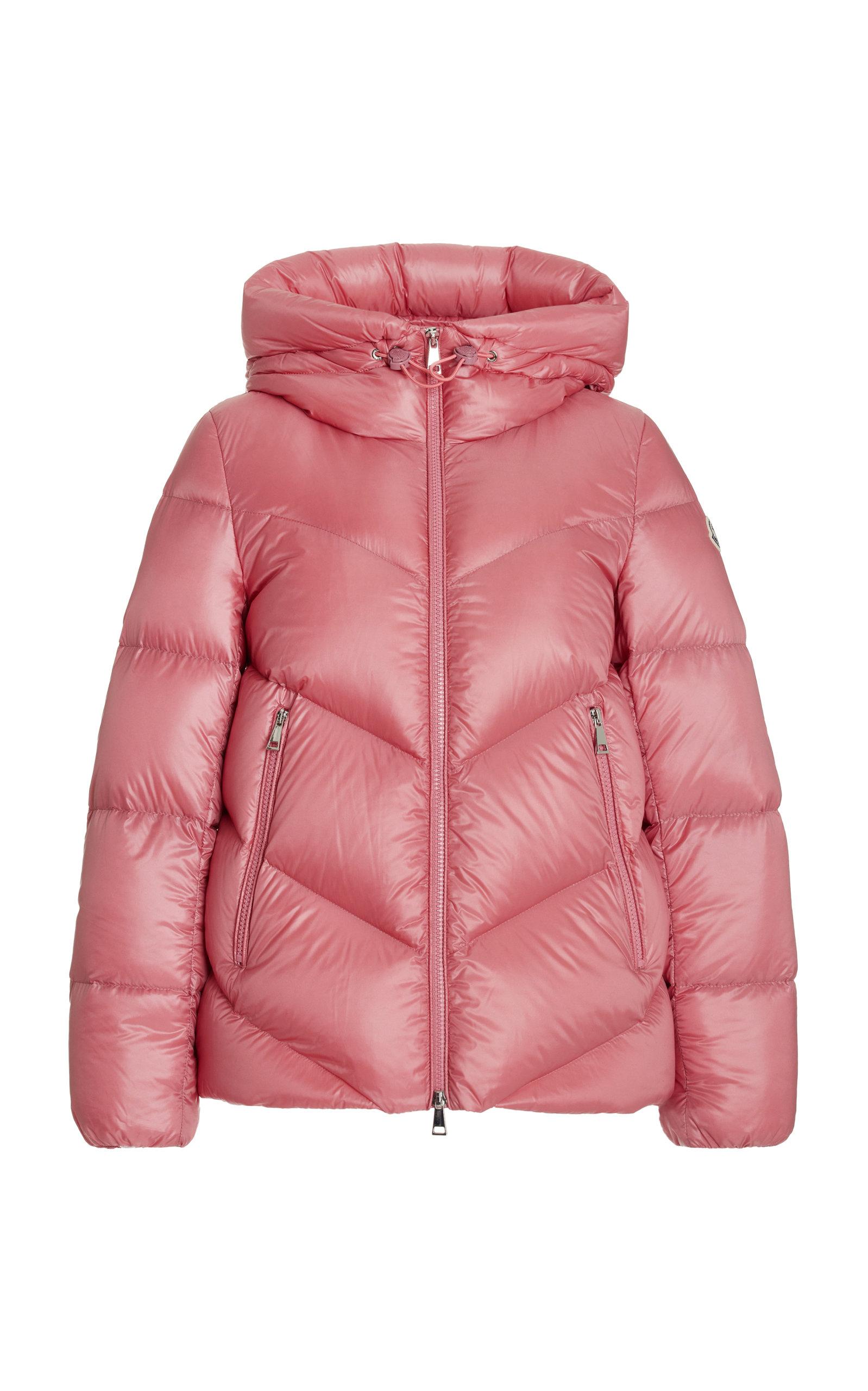 Moncler Synthetic Chambon Hooded Down Puffer Jacket in Pink | Lyst UK