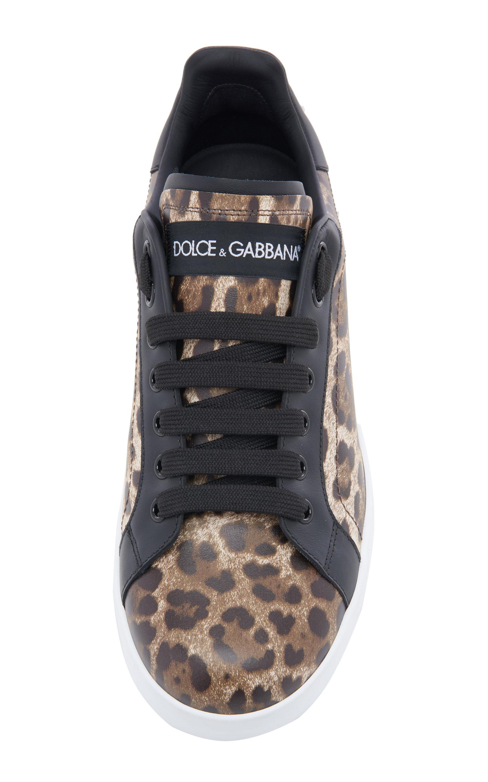 nappa leopard print trainers