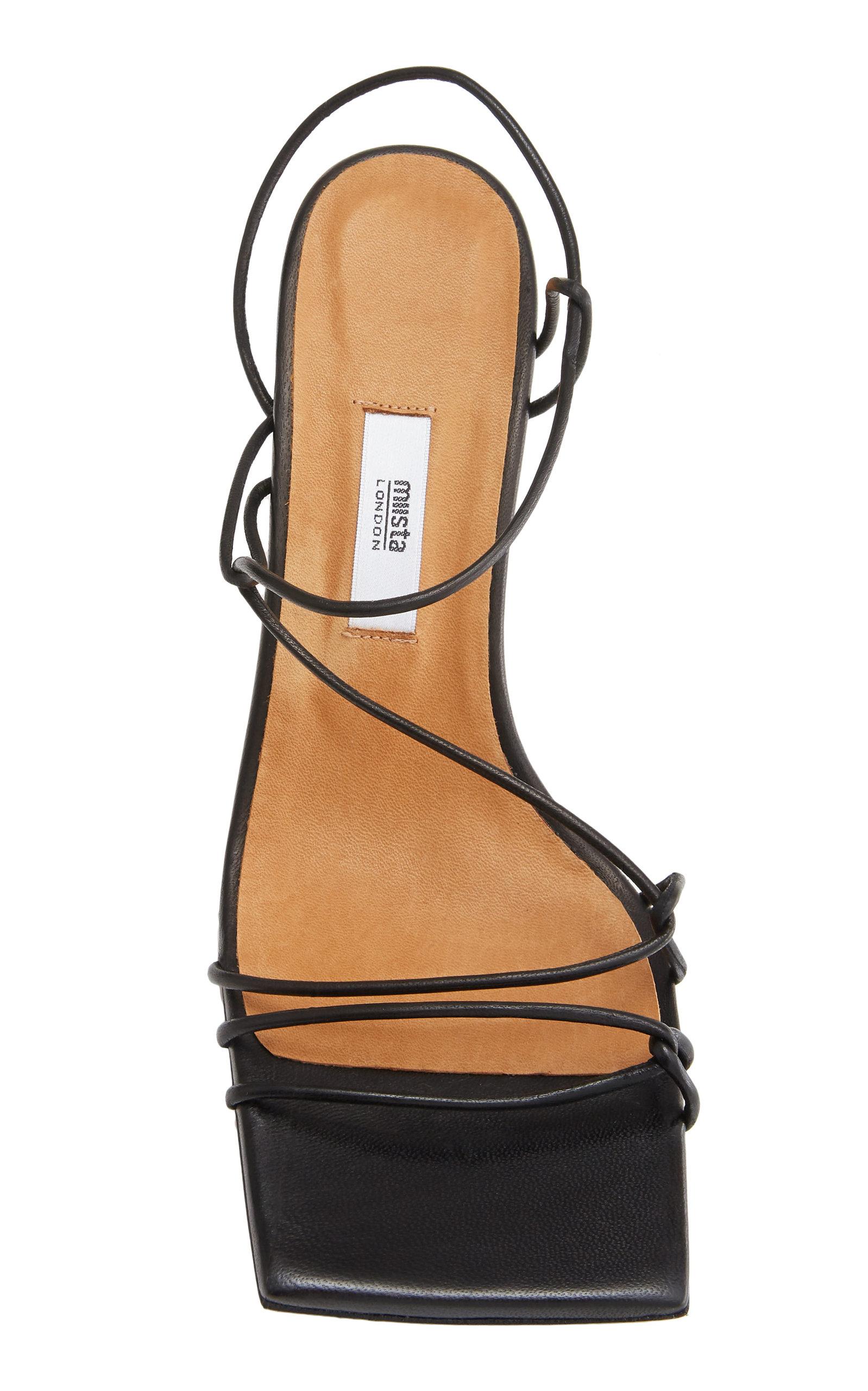 Miista Sally Leather Sandals in Black Lyst