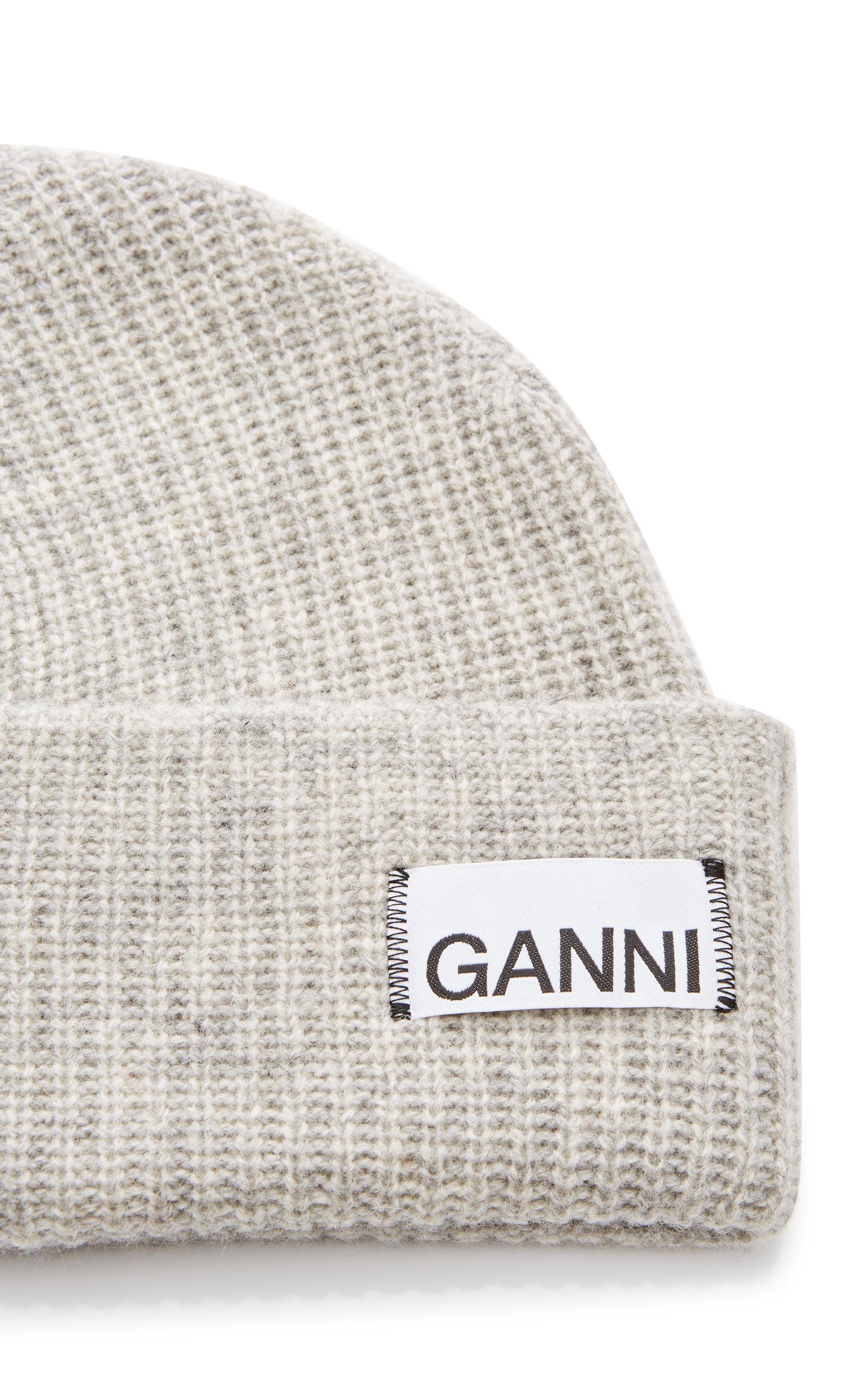 Ganni grey beanie Clearance