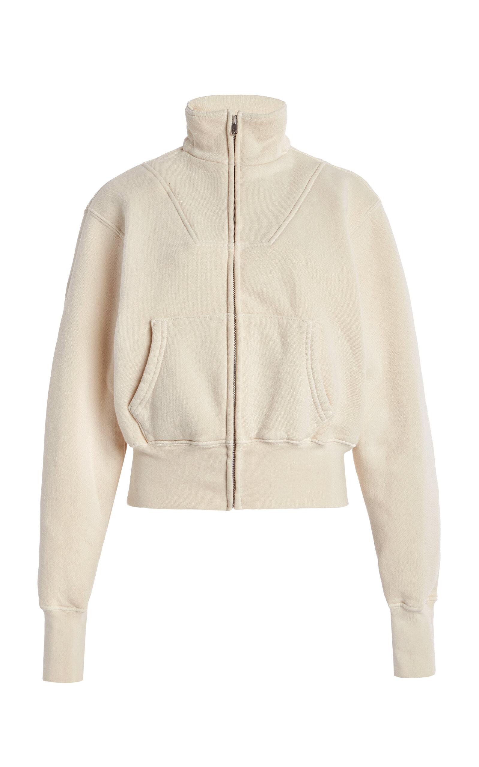 LES TIEN Yacht Pullover Sweatshirt in Ivory 2024 White