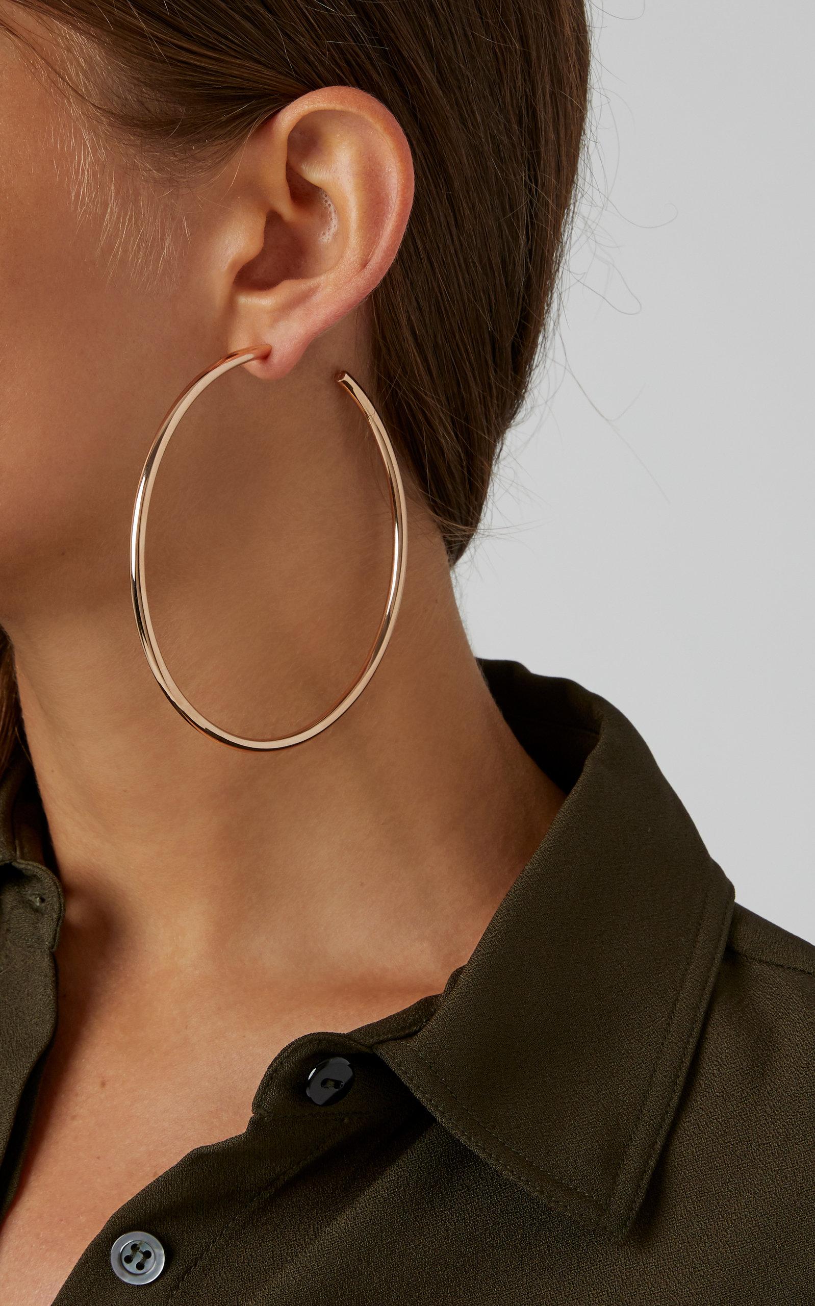 Jennifer Fisher Classic 14k Rose Gold-plated Hoop Earrings in Metallic