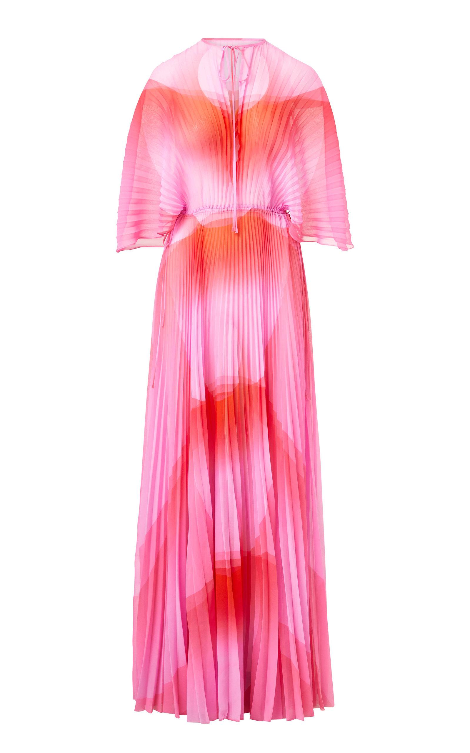 Brandon Maxwell The Venus Silk Maxi Dress in Pink | Lyst