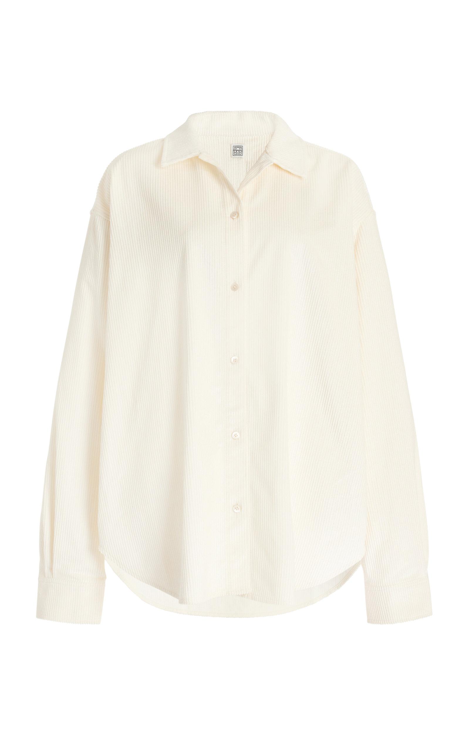 Totême Corduroy Shirt in White | Lyst