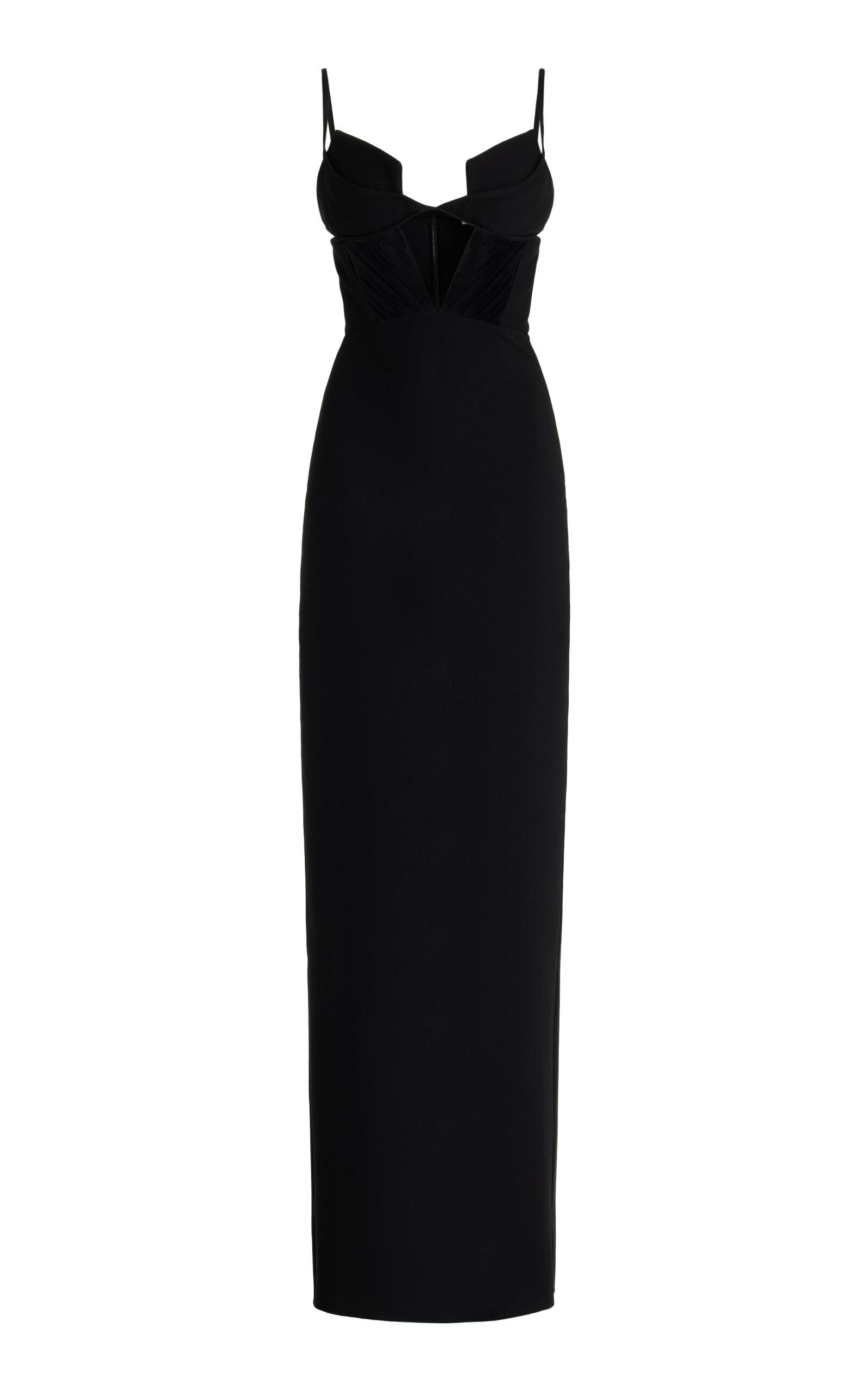 anthropologie black knit dress Black Lace Maxi Dress