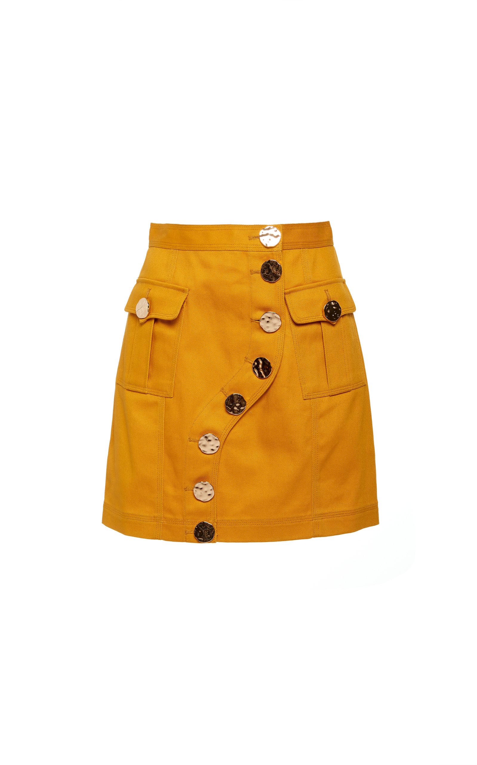 Acler Etchells Denim Skirt in Gold 