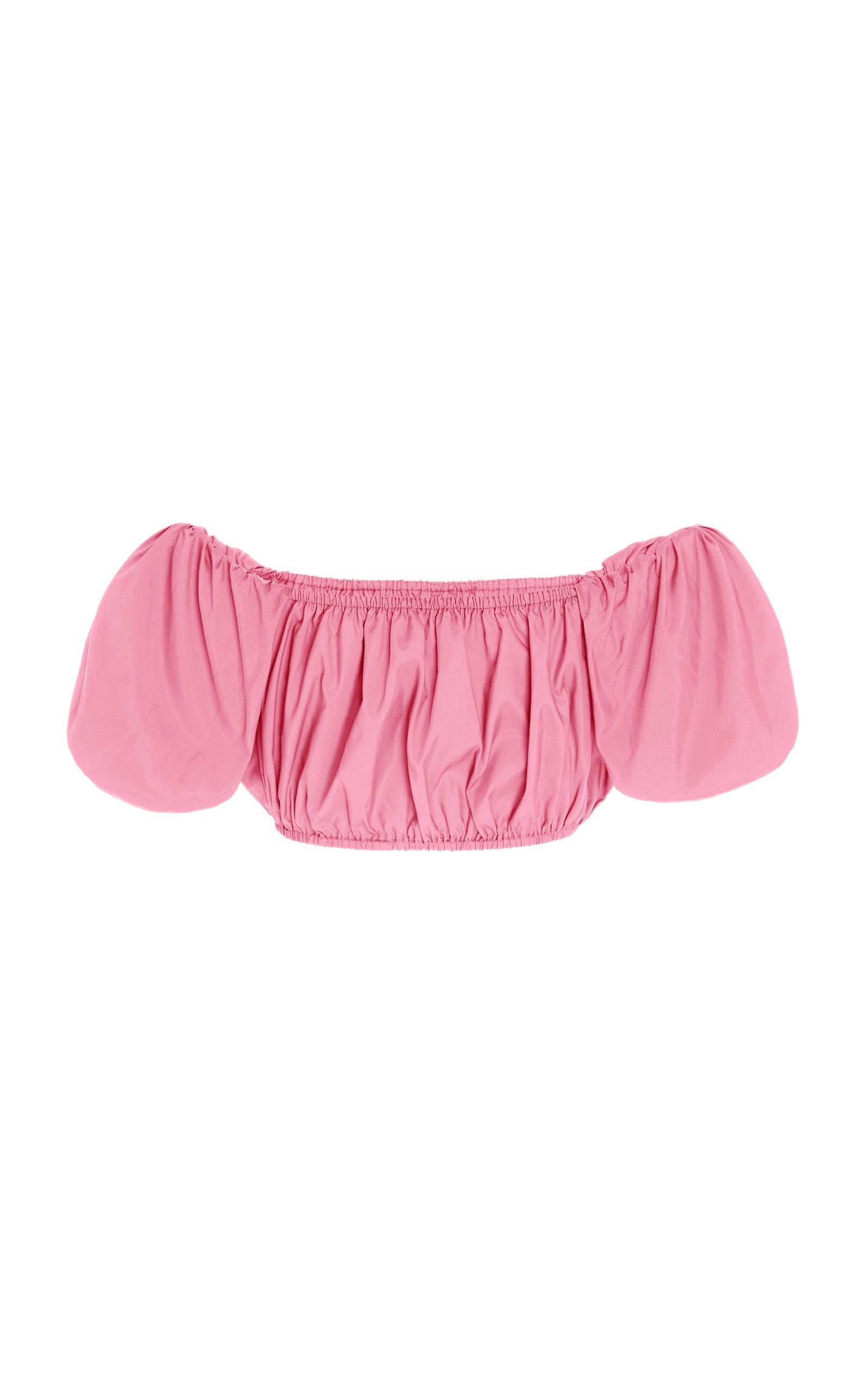 STAUD Synthetic Ant Off-the-shoulder Broadcloth Bra Top in Pink - Lyst