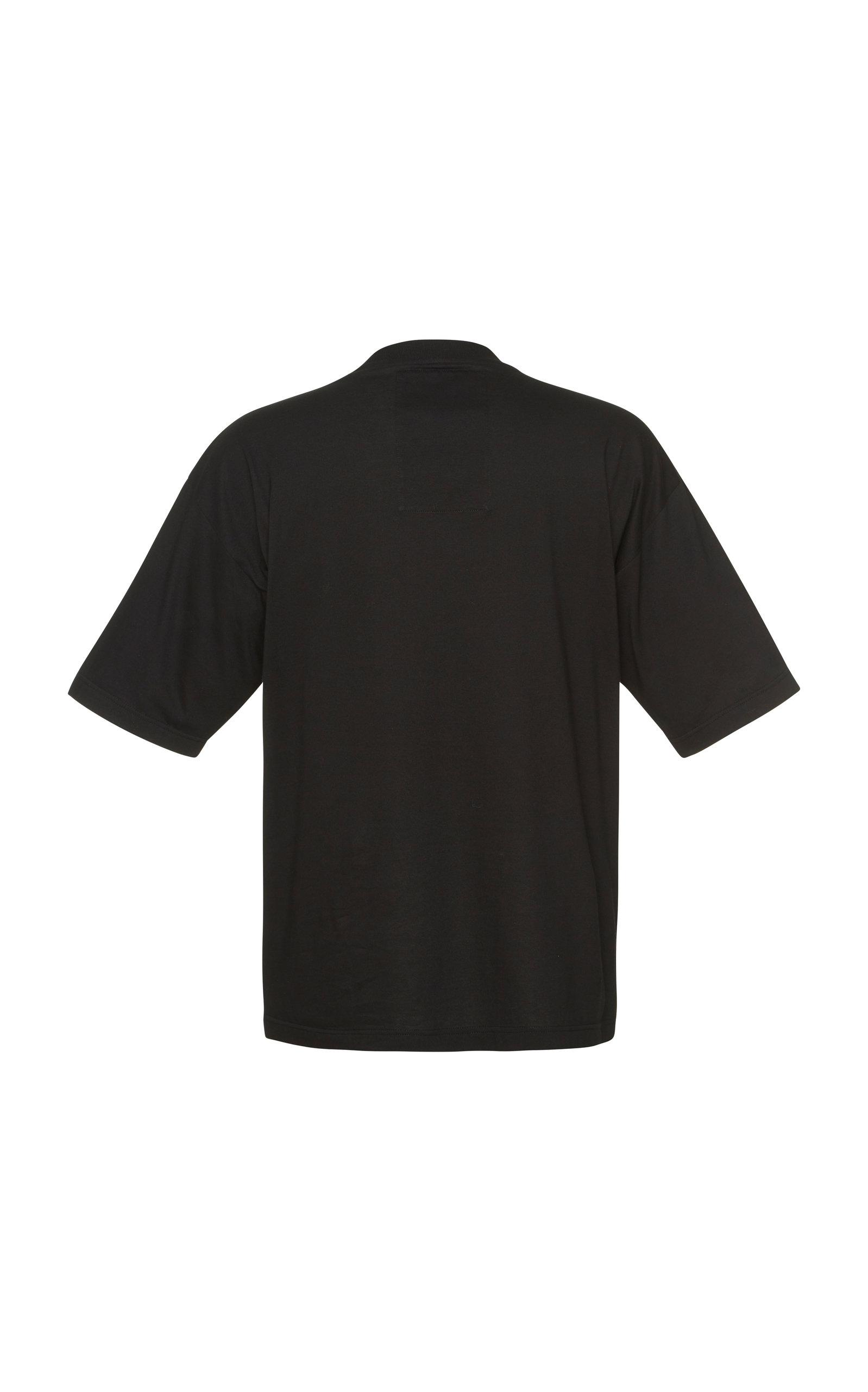 Prada Black Cotton T-shirt With Nylon Pocket for Men | Lyst Canada