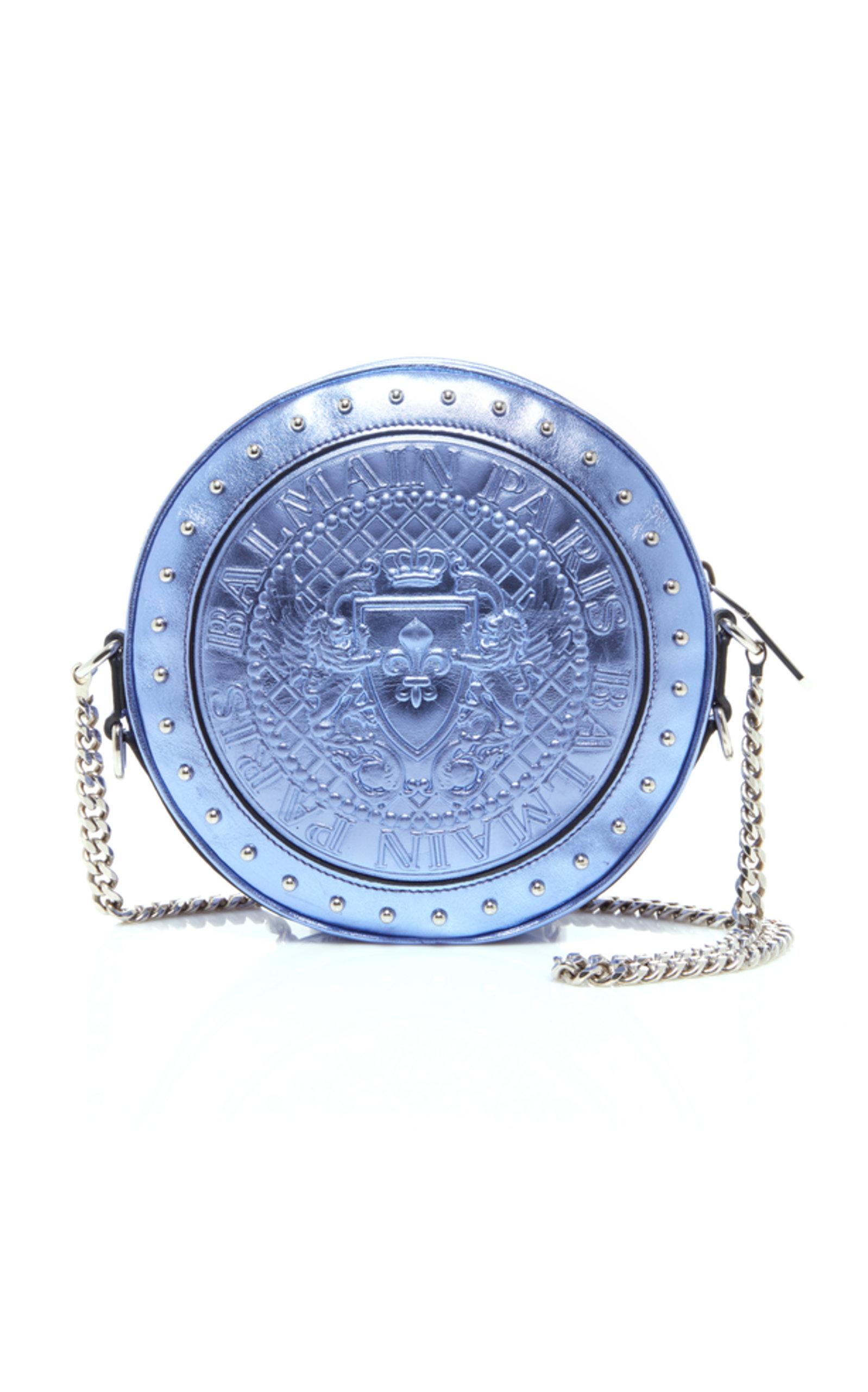 balmain purple purse