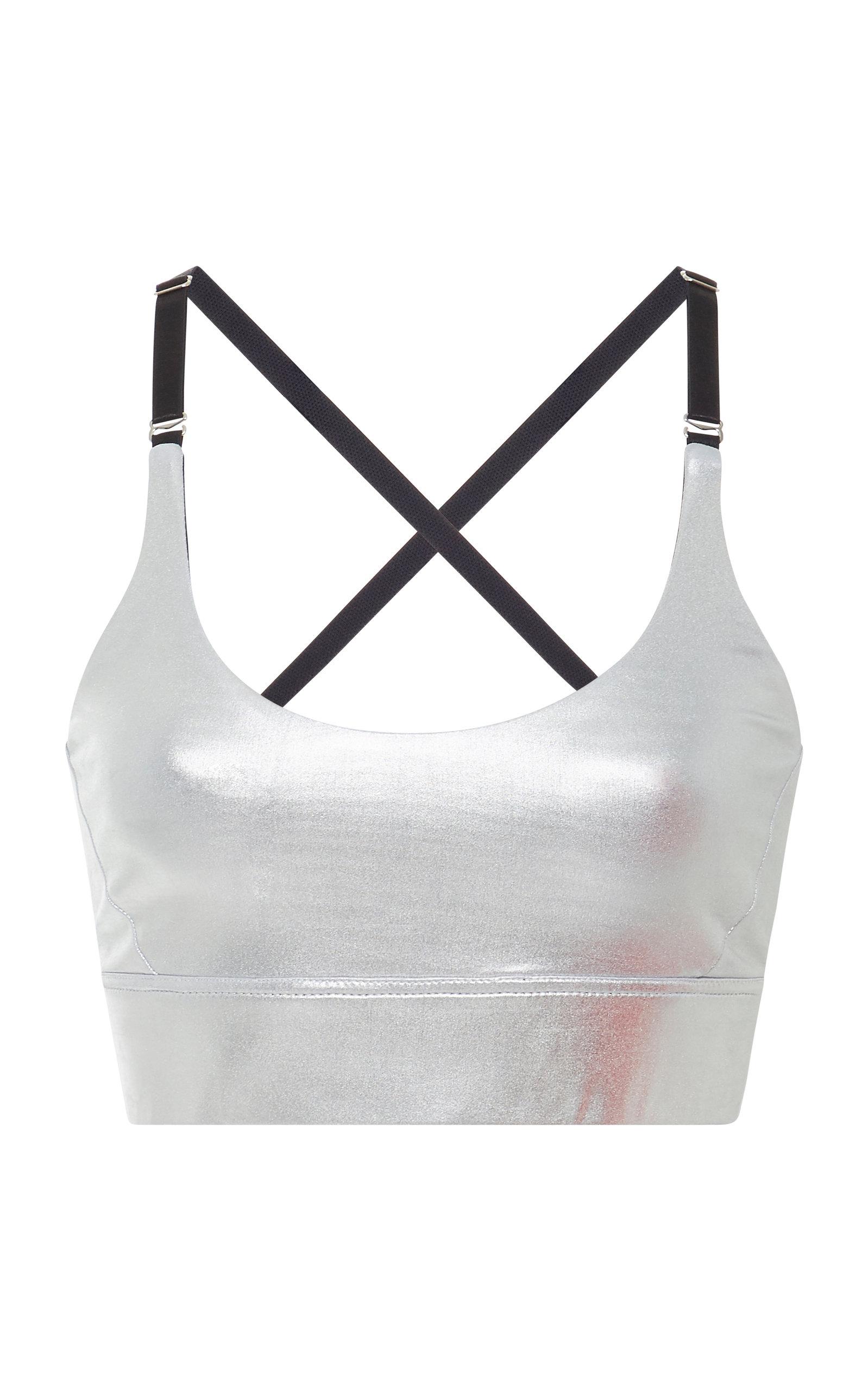 metallic sports bra