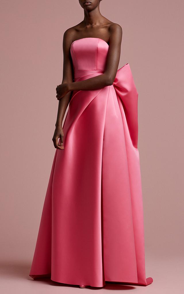 Viktor Rolf Synthetic Dramatic Bow Back Column In Pink Lyst
