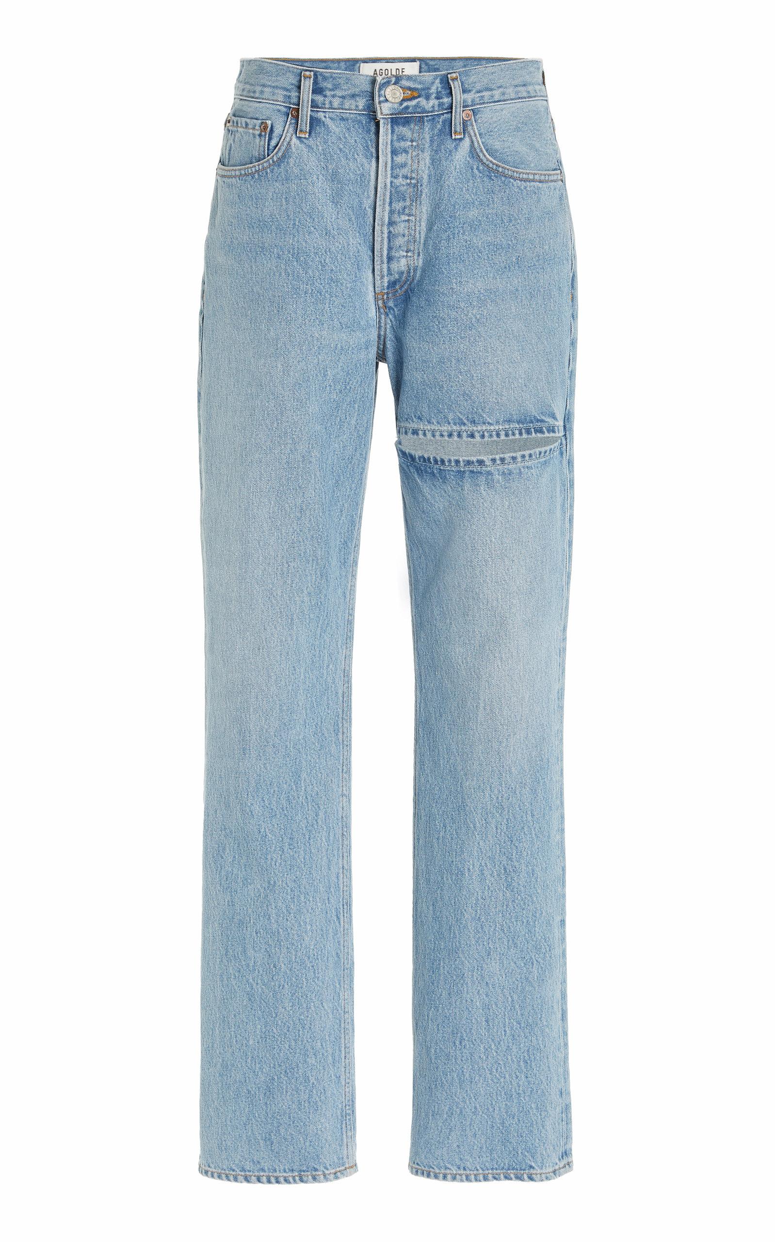 Agolde Denim Lana Cutout Rigid Mid-rise Straight-leg Jeans in Light ...