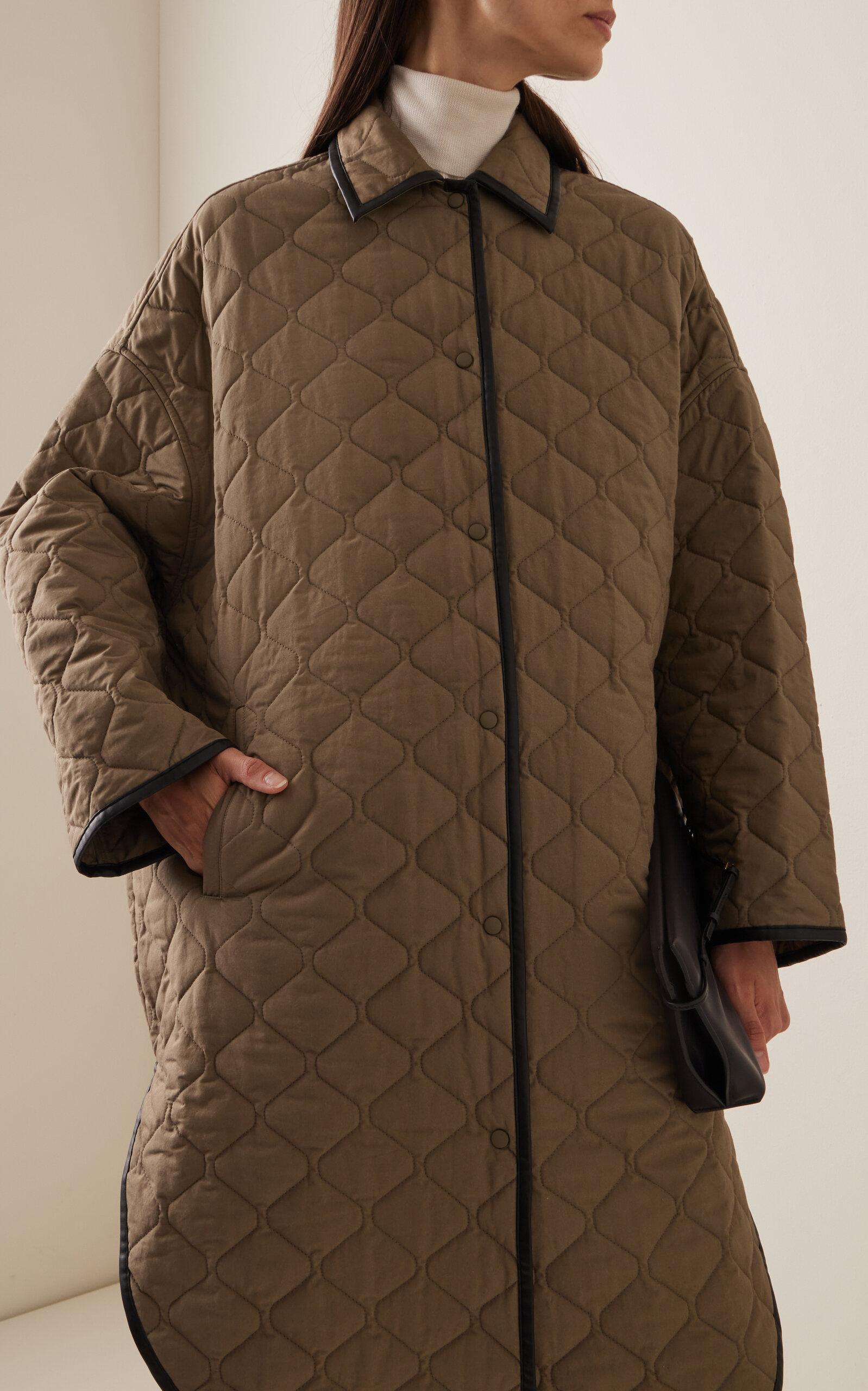 TOTEME Quilted Cotton Cocoon Coat in Natural | Lyst TOTEME Quilted Cotton Cocoon Coat in Natural | Lyst