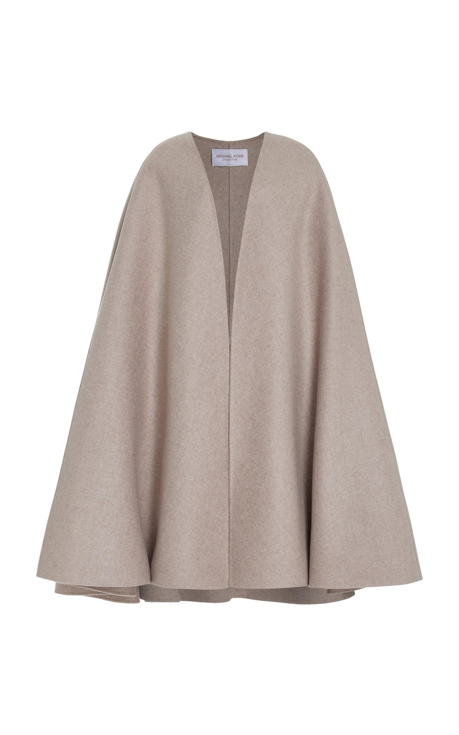 Melange Wool Cape Coat
