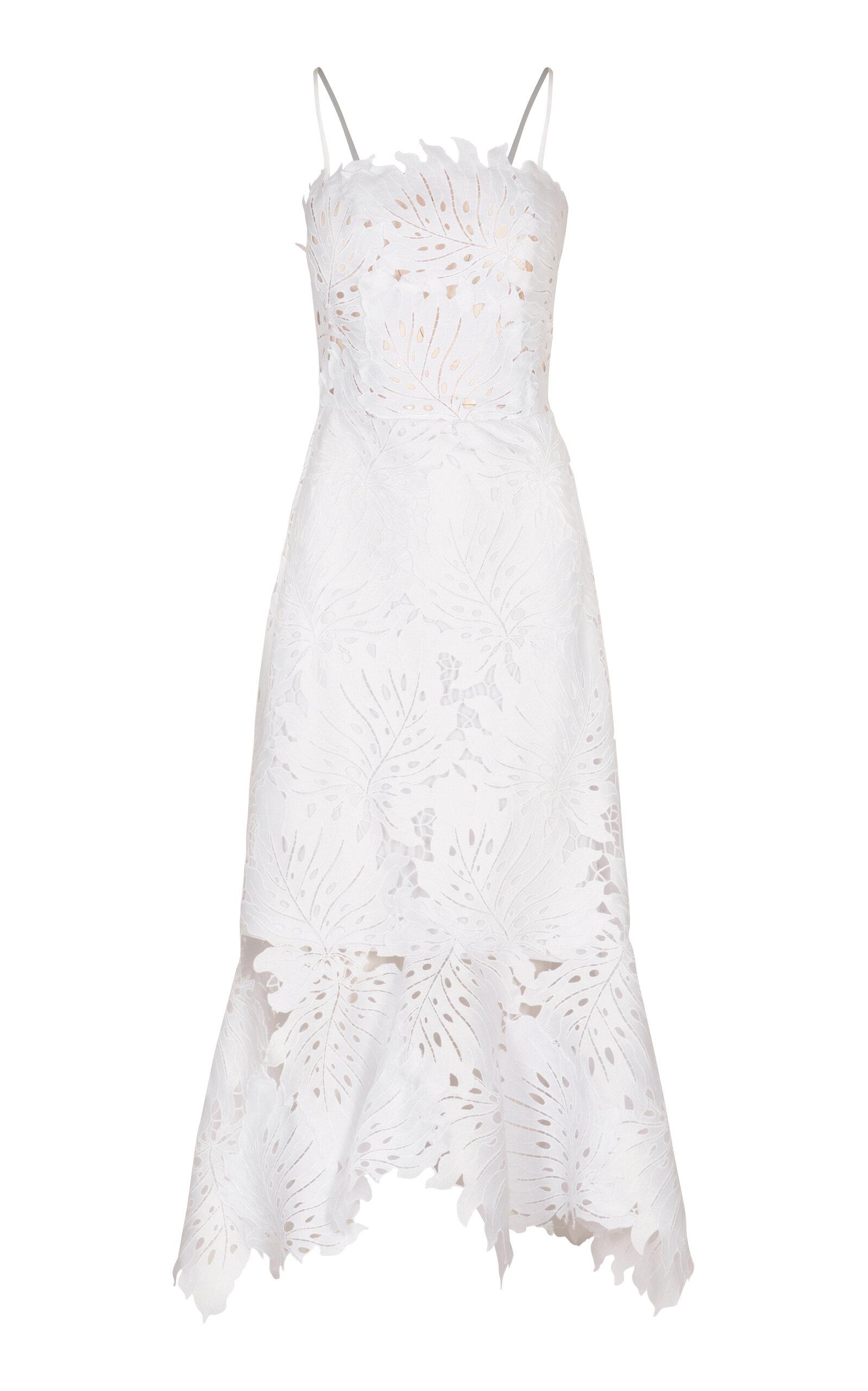 ANDRES OTALORA Rio Guipure Lace Midi Dress in White | Lyst
