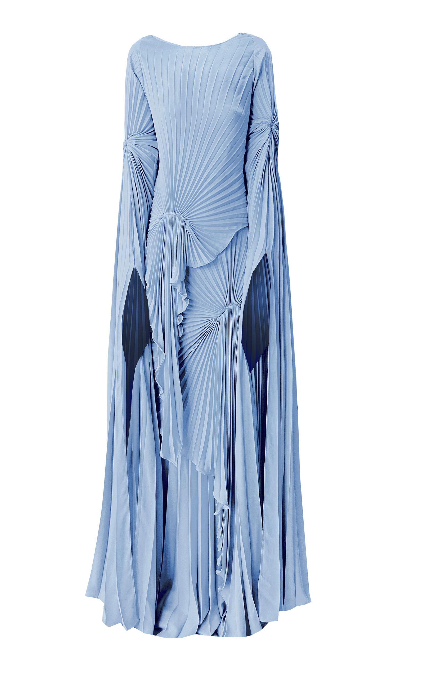 georgia hardinge pleated blue dress TORRENT DRESS FLOOR LENGTH by Georgia Hardinge
