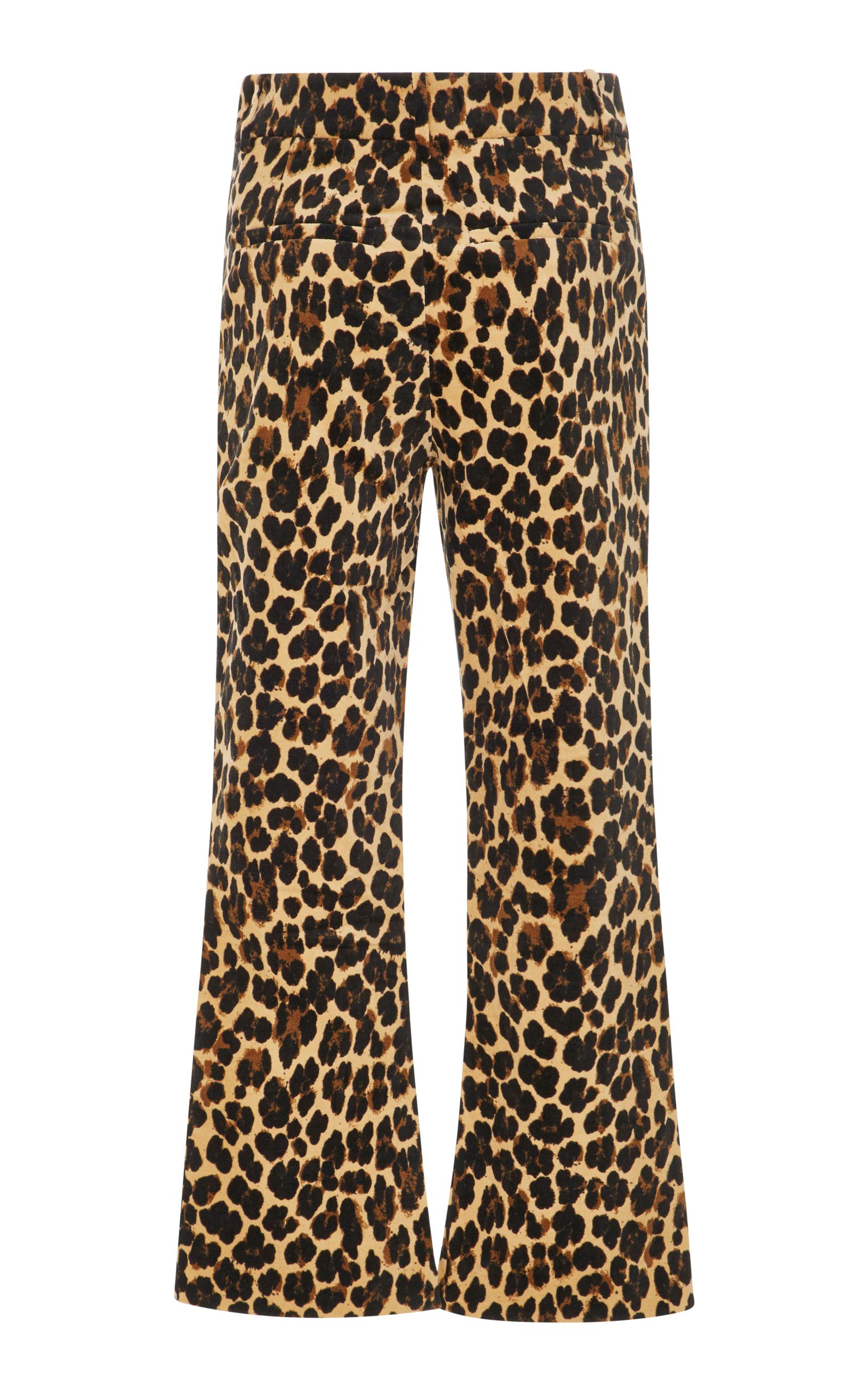 velvet leopard pants