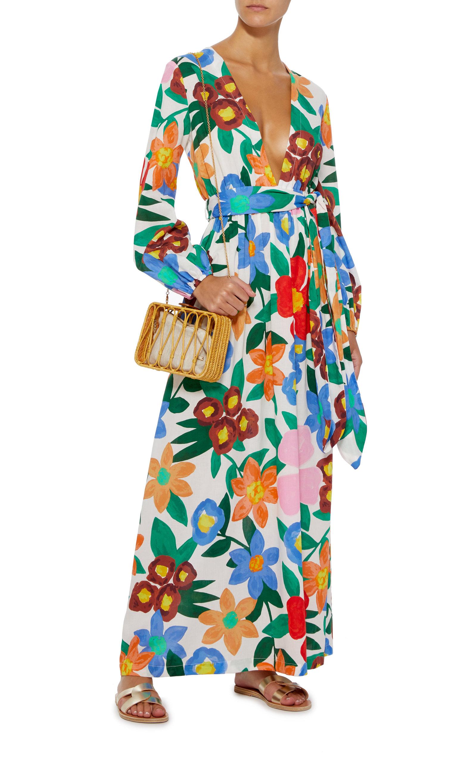 mara hoffman luna floral maxi dress